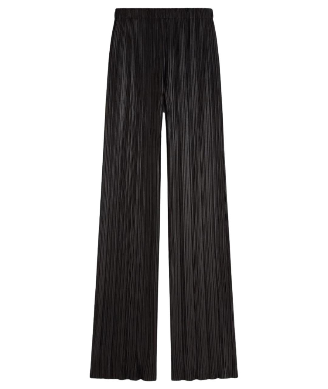 PHOEBE PHILO Черные полиэстеровые прямые брюки, фото 1