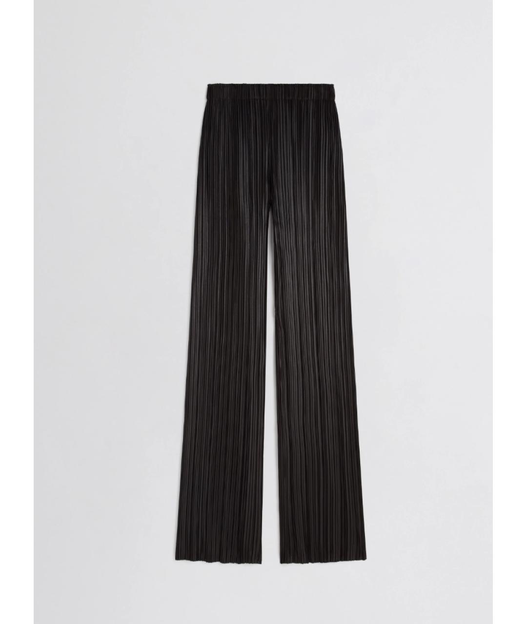 PHOEBE PHILO Черные полиэстеровые прямые брюки, фото 2
