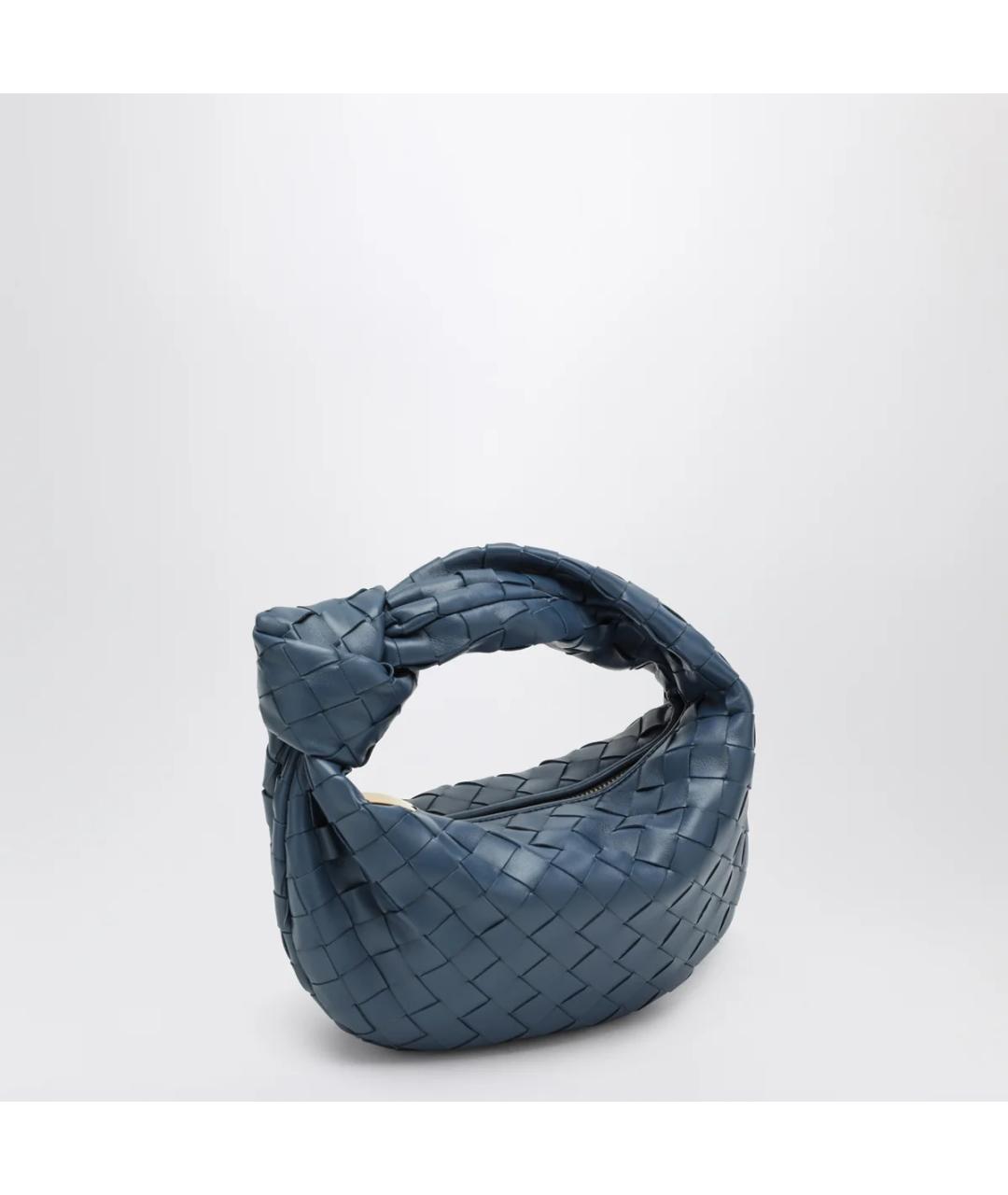 BOTTEGA VENETA Синяя кожаная сумка с короткими ручками, фото 2