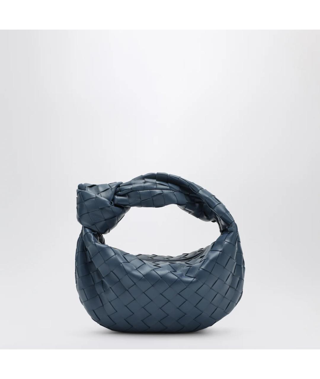 BOTTEGA VENETA Синяя кожаная сумка с короткими ручками, фото 6