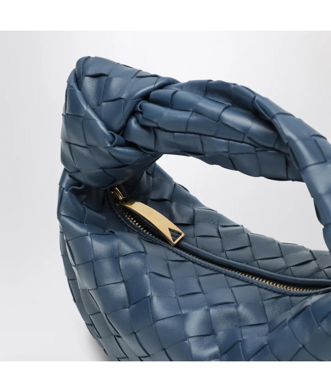 BOTTEGA VENETA Синяя кожаная сумка с короткими ручками, фото 5
