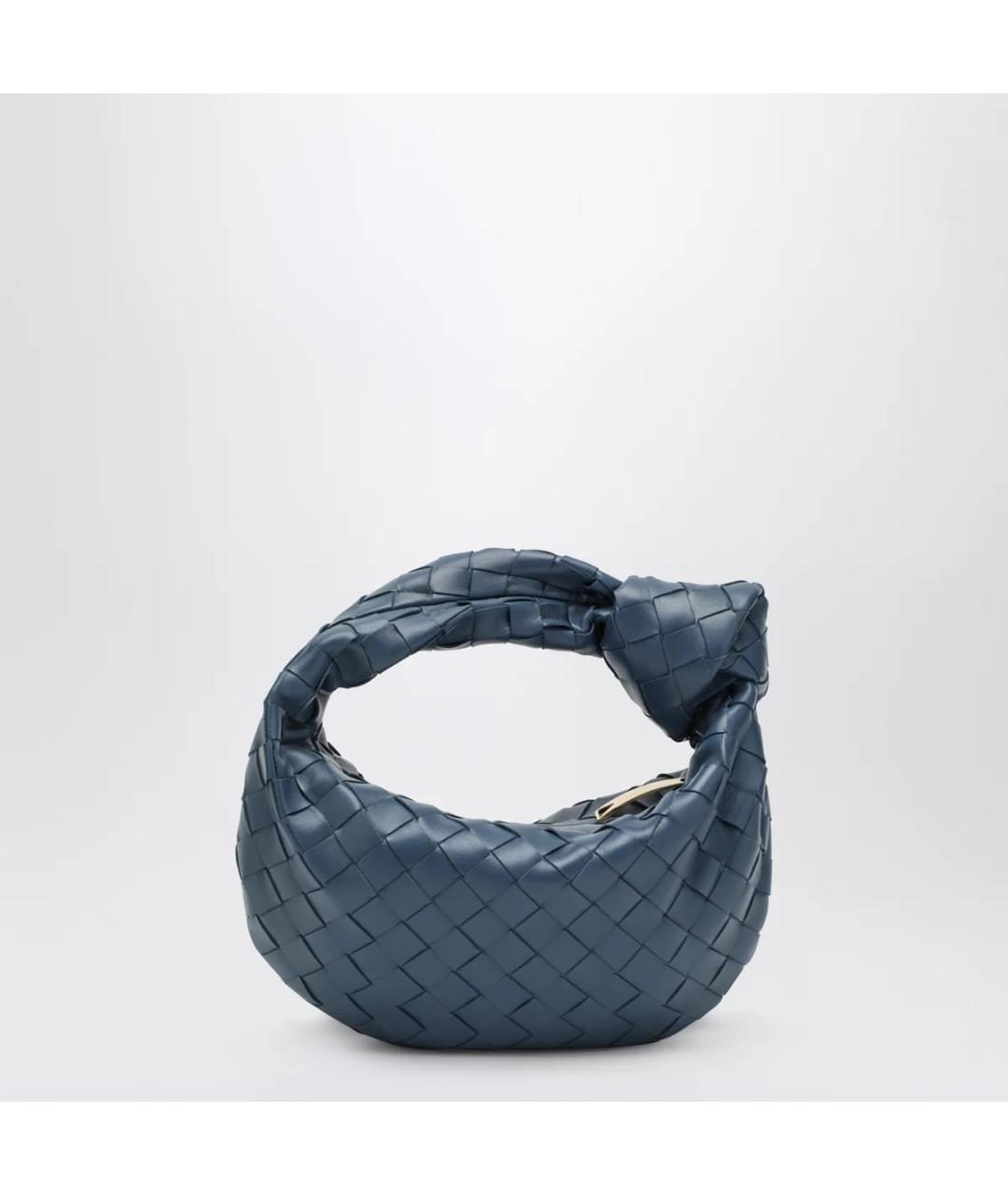 BOTTEGA VENETA Синяя кожаная сумка с короткими ручками, фото 3