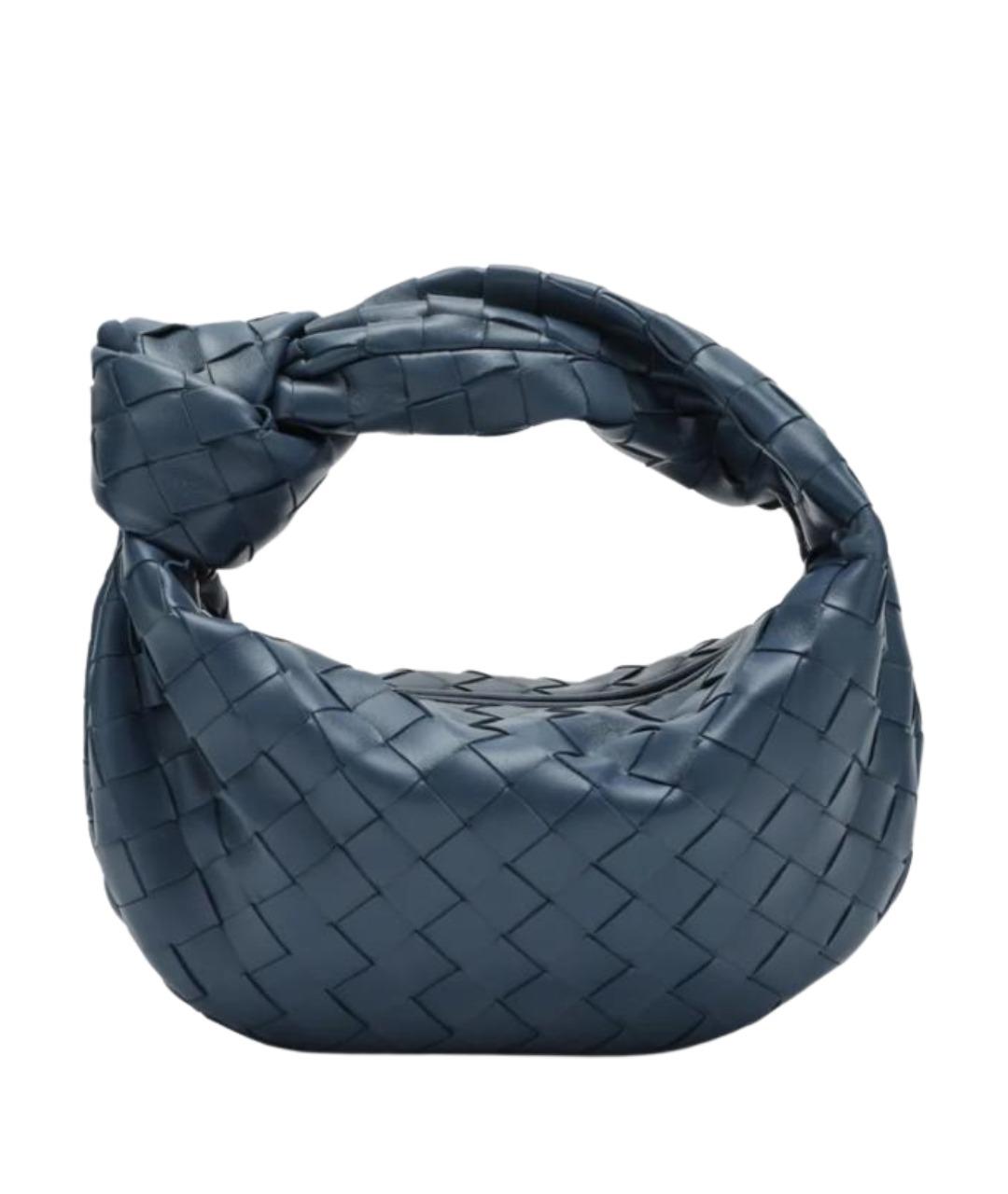 BOTTEGA VENETA Синяя кожаная сумка с короткими ручками, фото 1