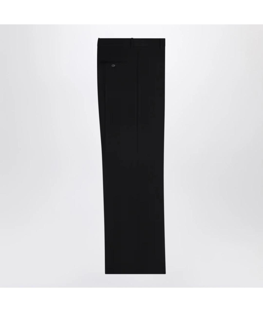 CELINE Черные шерстяные прямые брюки, фото 2