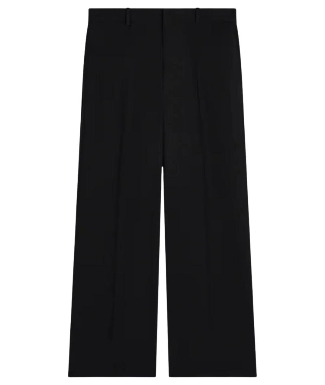 CELINE Черные шерстяные прямые брюки, фото 1