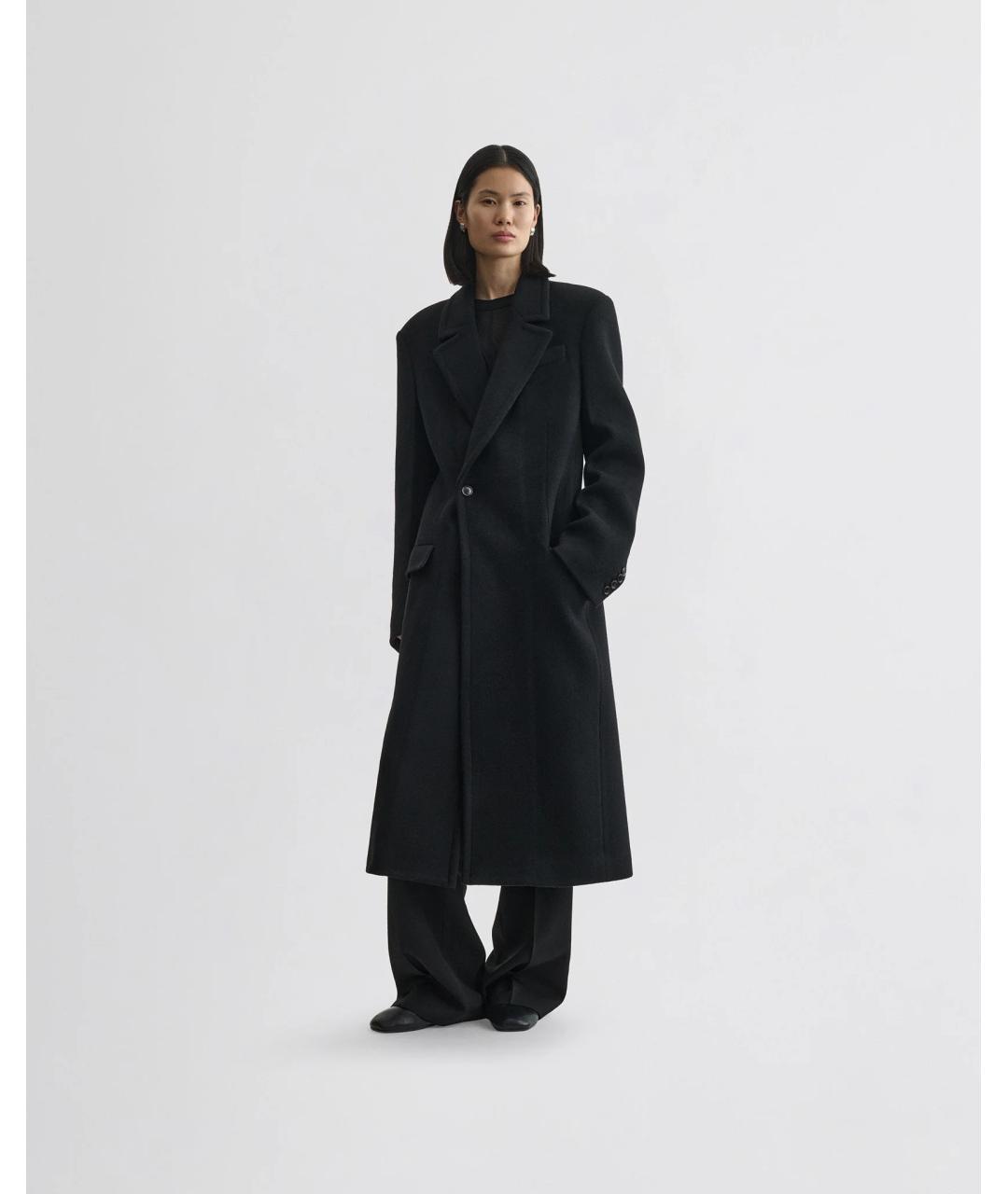PHOEBE PHILO Черное шерстяное пальто, фото 3