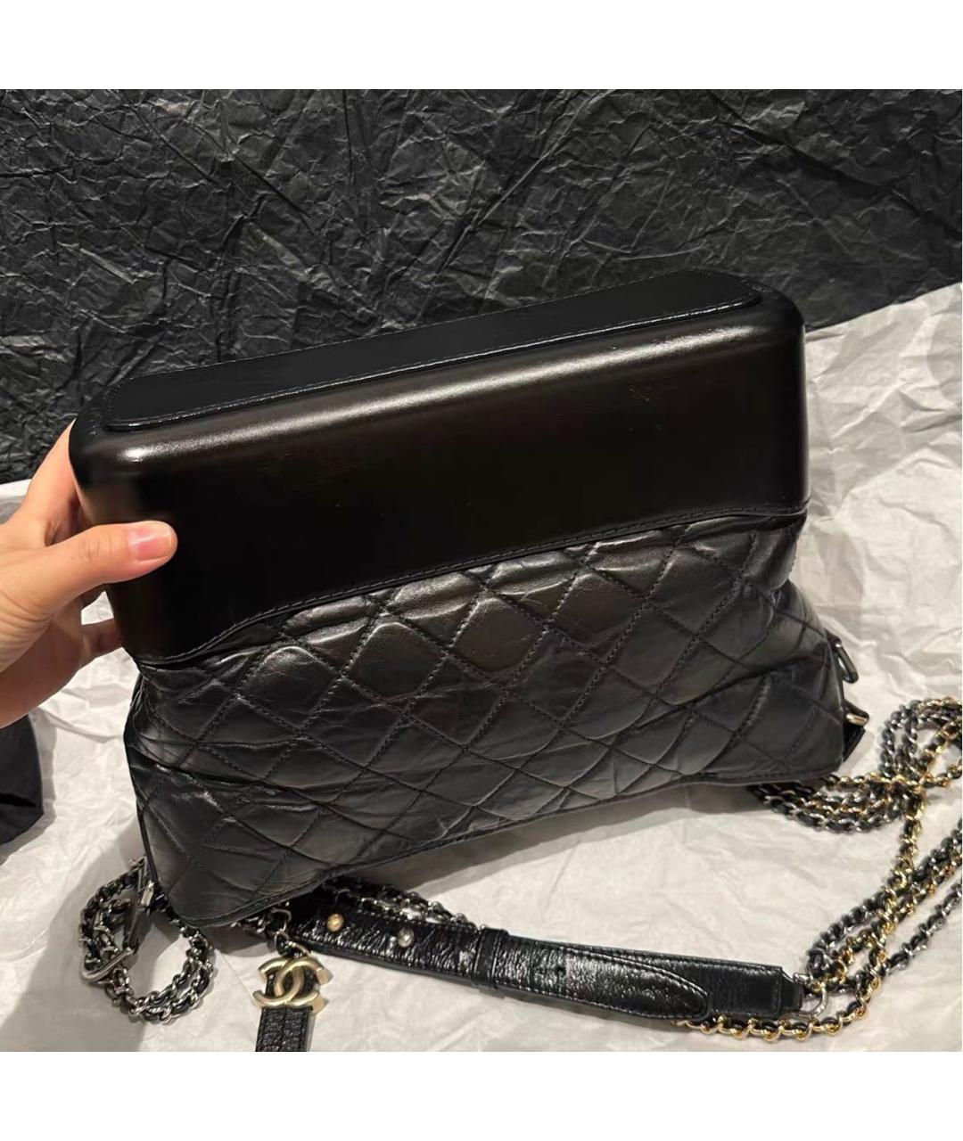 CHANEL Черная кожаная сумка через плечо, фото 4