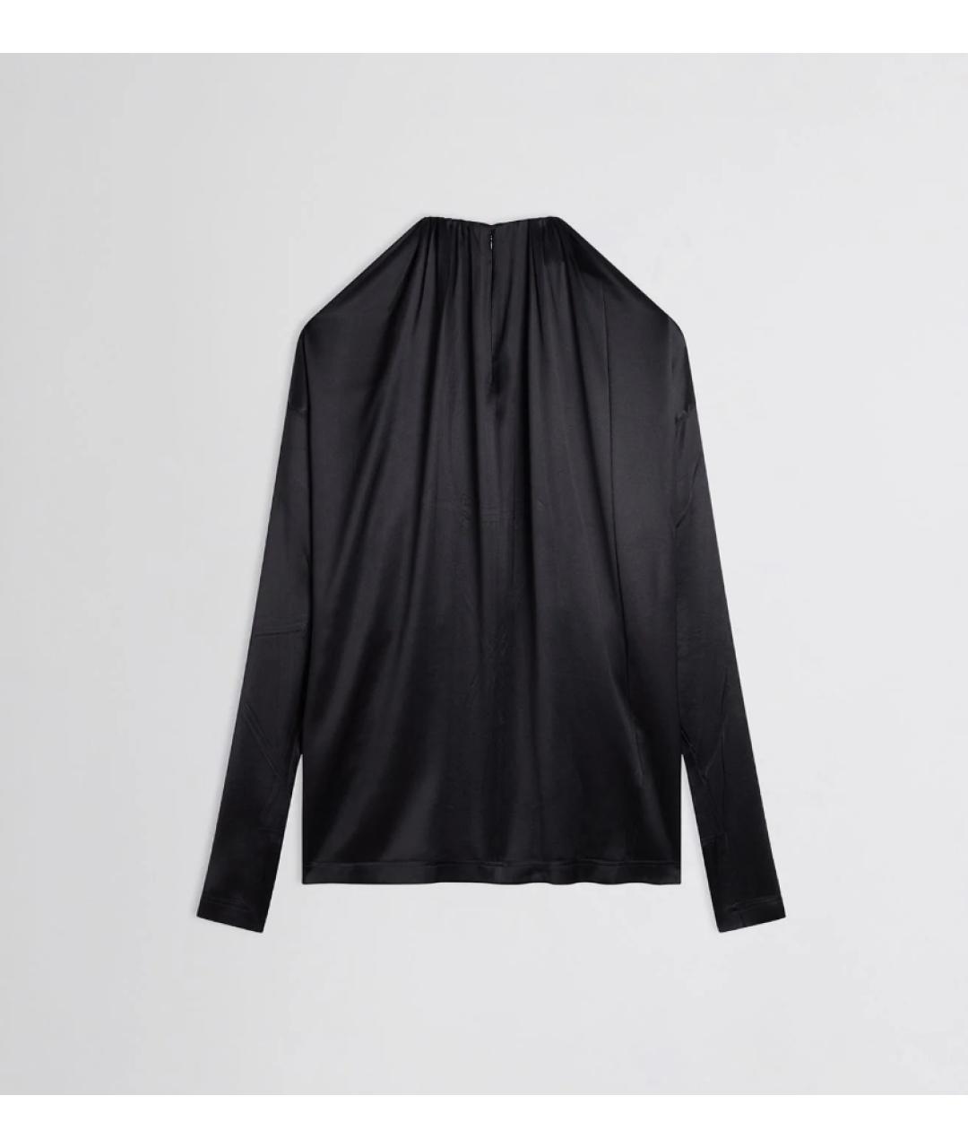 PHOEBE PHILO Черная шелковая блузы, фото 2