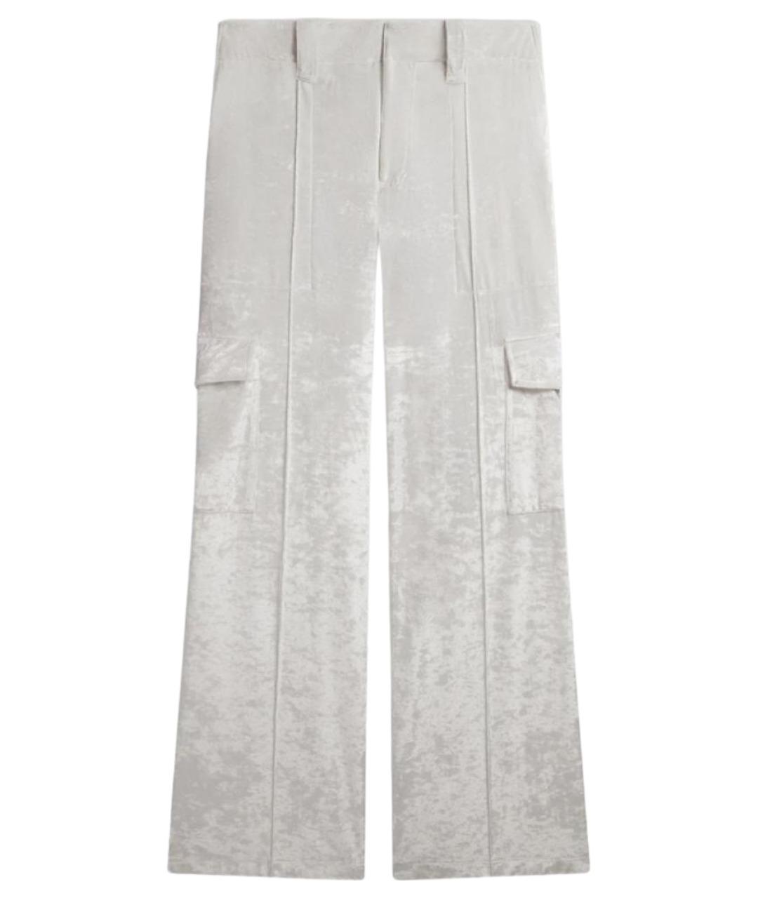PHOEBE PHILO Белые хлопковые прямые брюки, фото 1