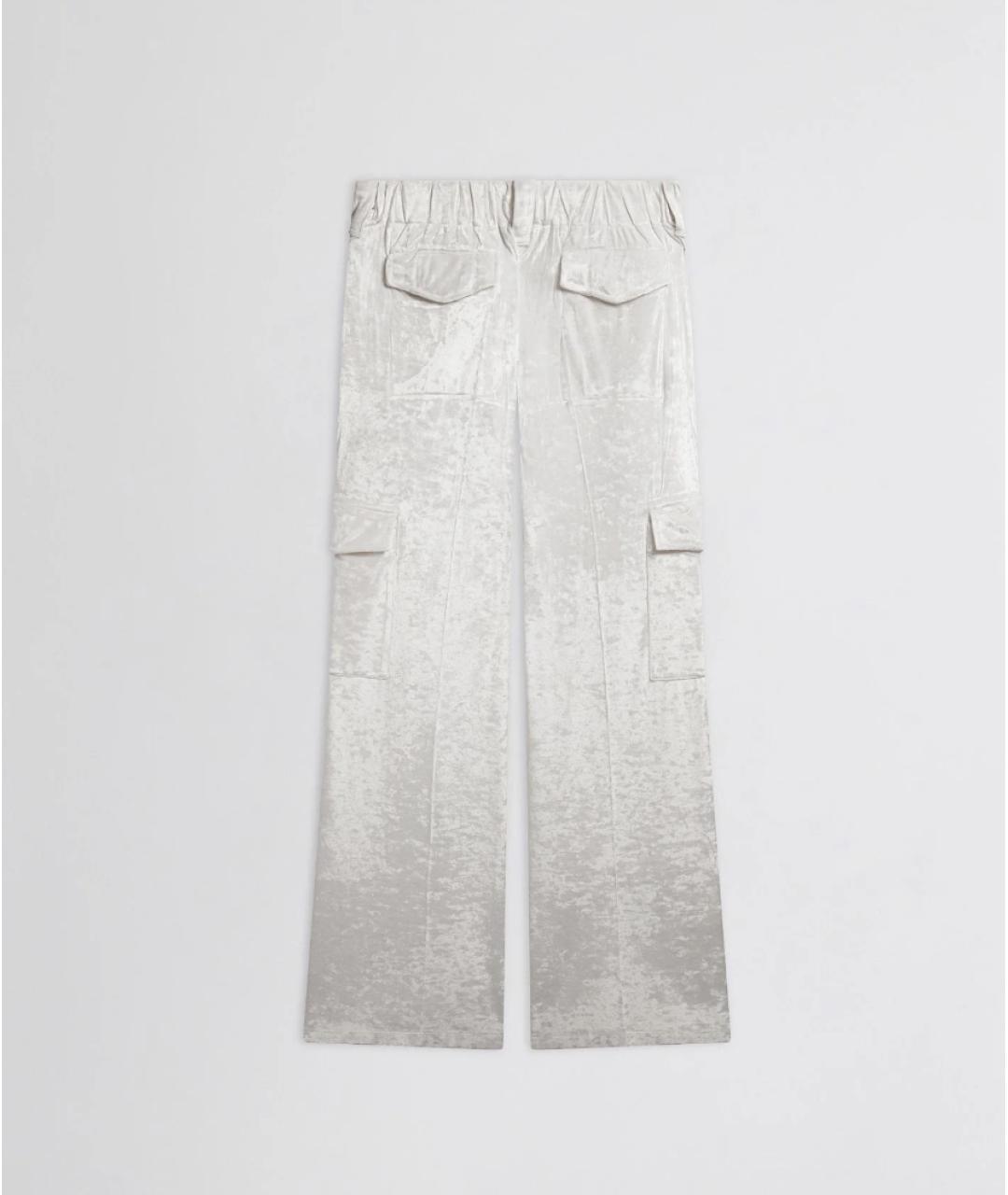 PHOEBE PHILO Белые хлопковые прямые брюки, фото 2