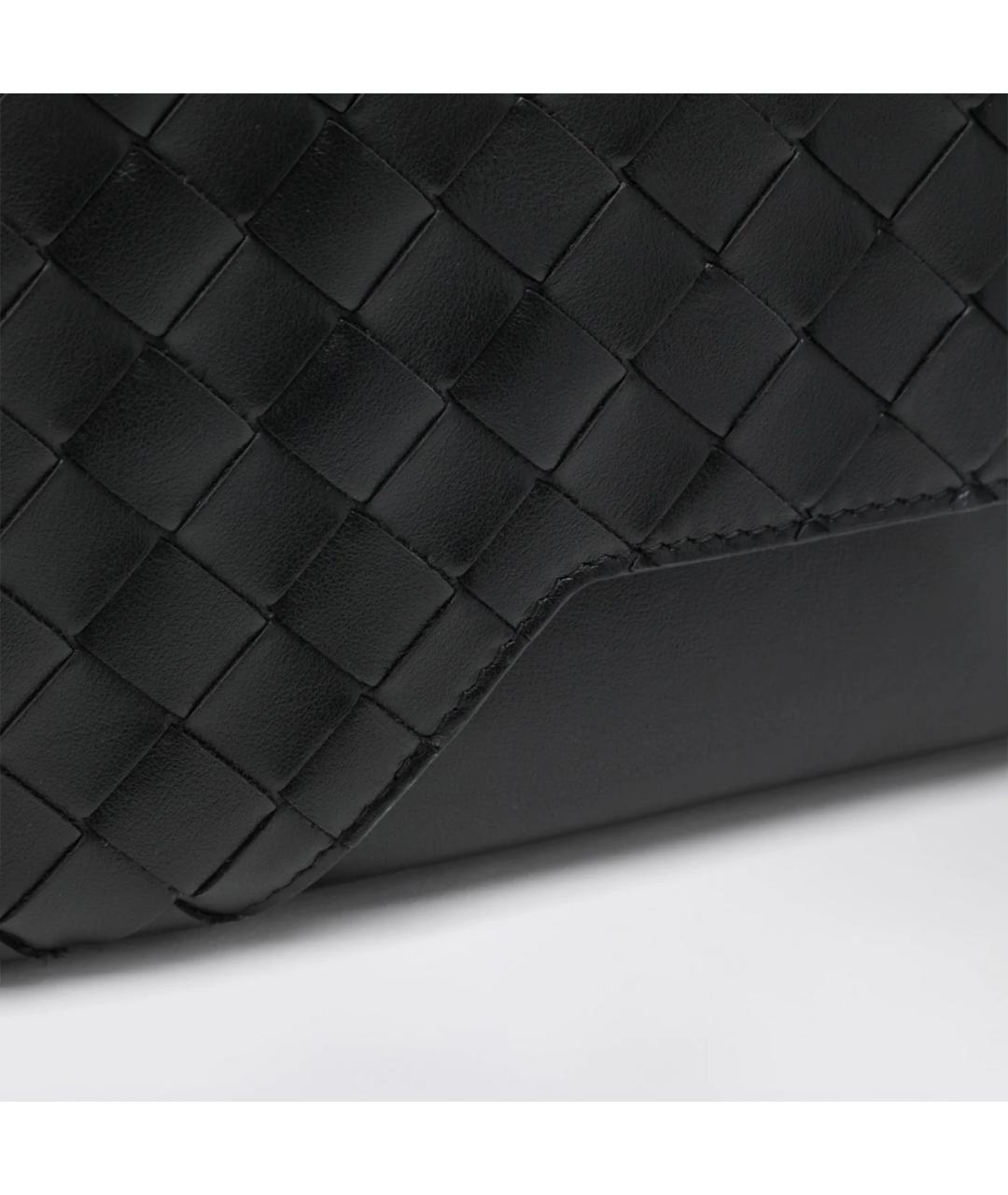 BOTTEGA VENETA Черная кожаная папка для документов, фото 6