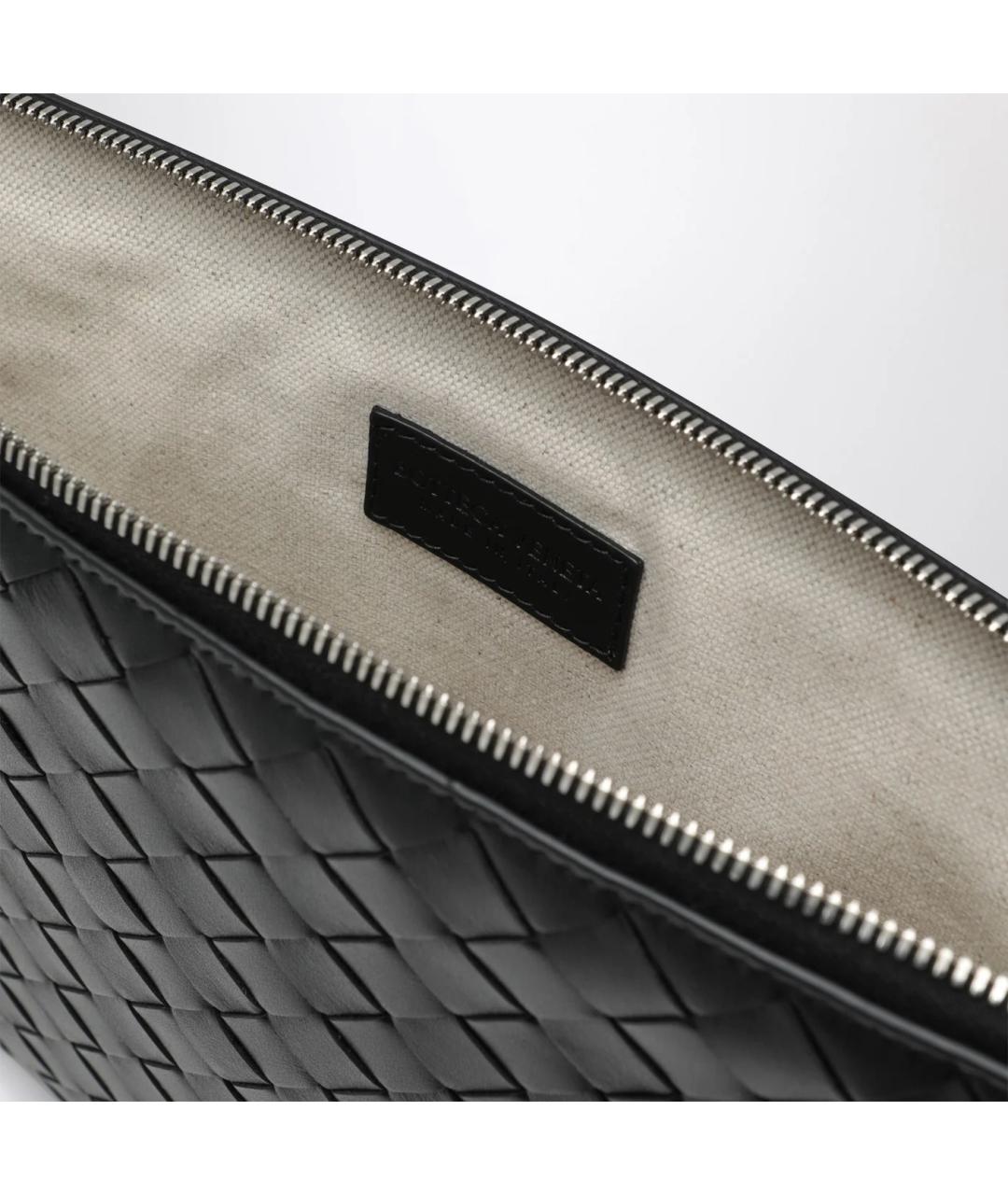 BOTTEGA VENETA Черная кожаная папка для документов, фото 5