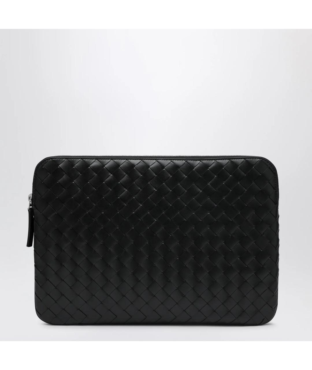 BOTTEGA VENETA Черная кожаная папка для документов, фото 7