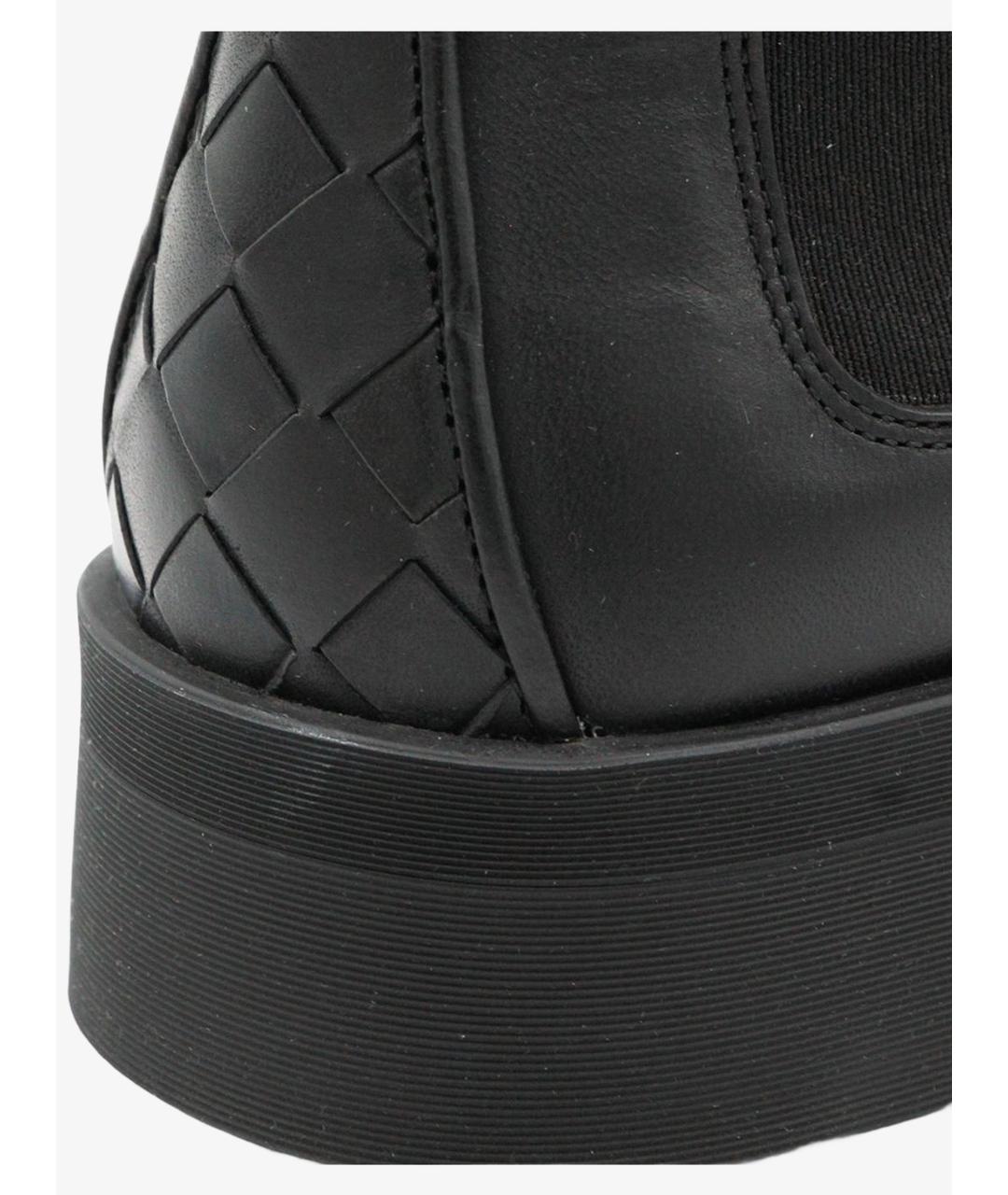 BOTTEGA VENETA Черные кожаные ботинки, фото 4