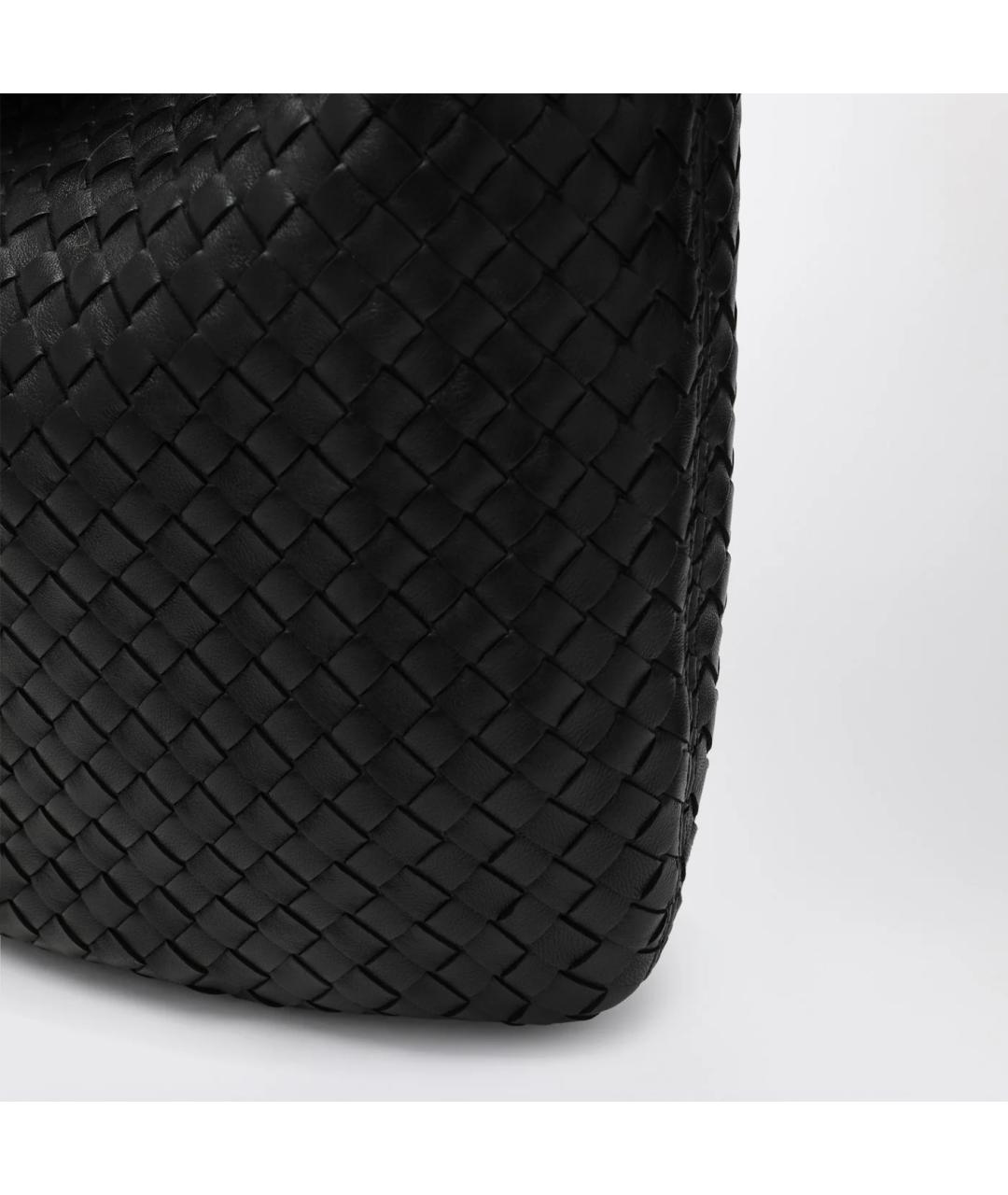 BOTTEGA VENETA Черная кожаная сумка на плечо, фото 5