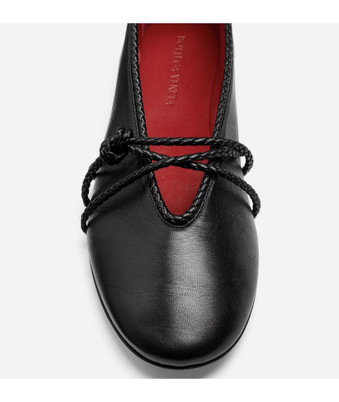 BOTTEGA VENETA Черные кожаные балетки, фото 5