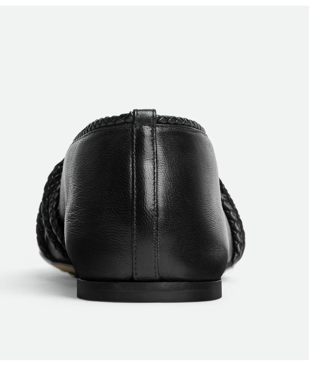 BOTTEGA VENETA Черные кожаные балетки, фото 4