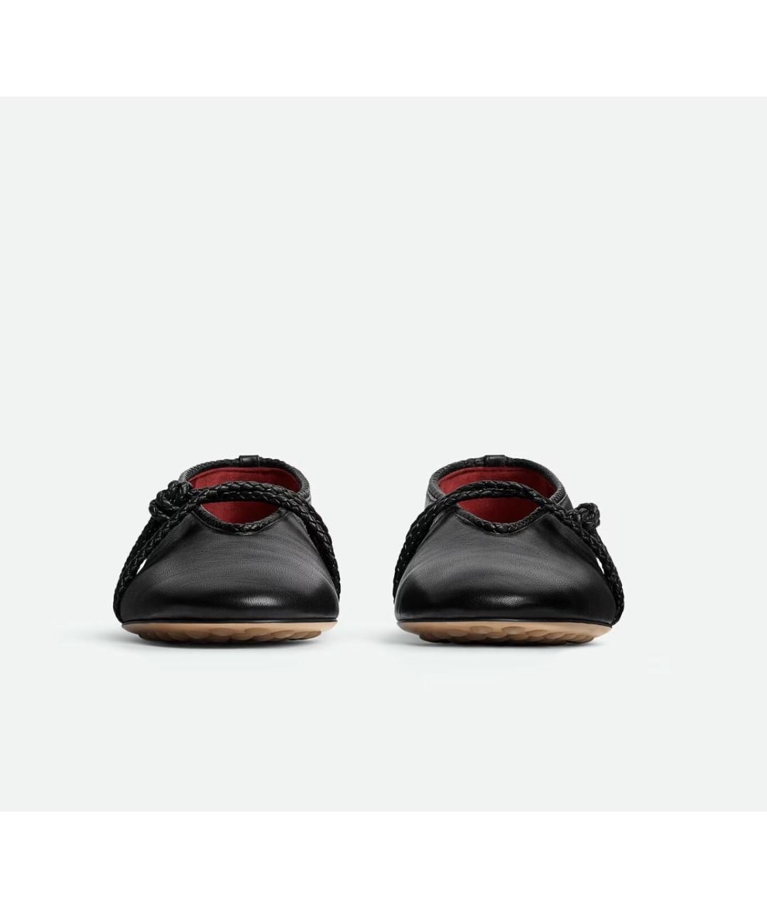 BOTTEGA VENETA Черные кожаные балетки, фото 3