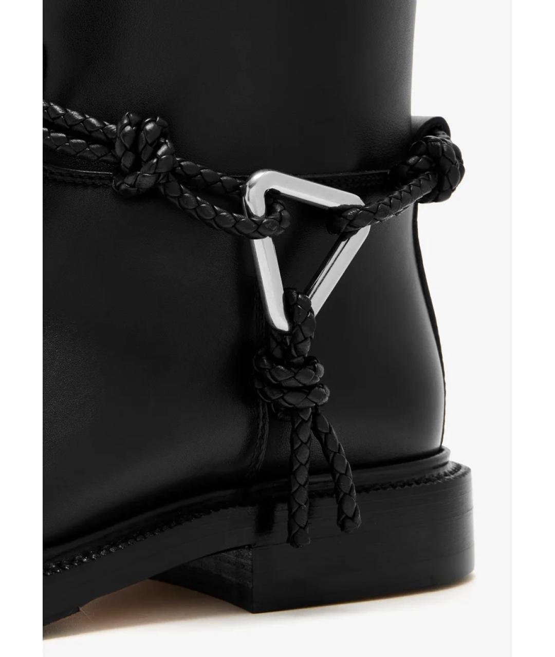 BOTTEGA VENETA Черные кожаные сапоги, фото 2