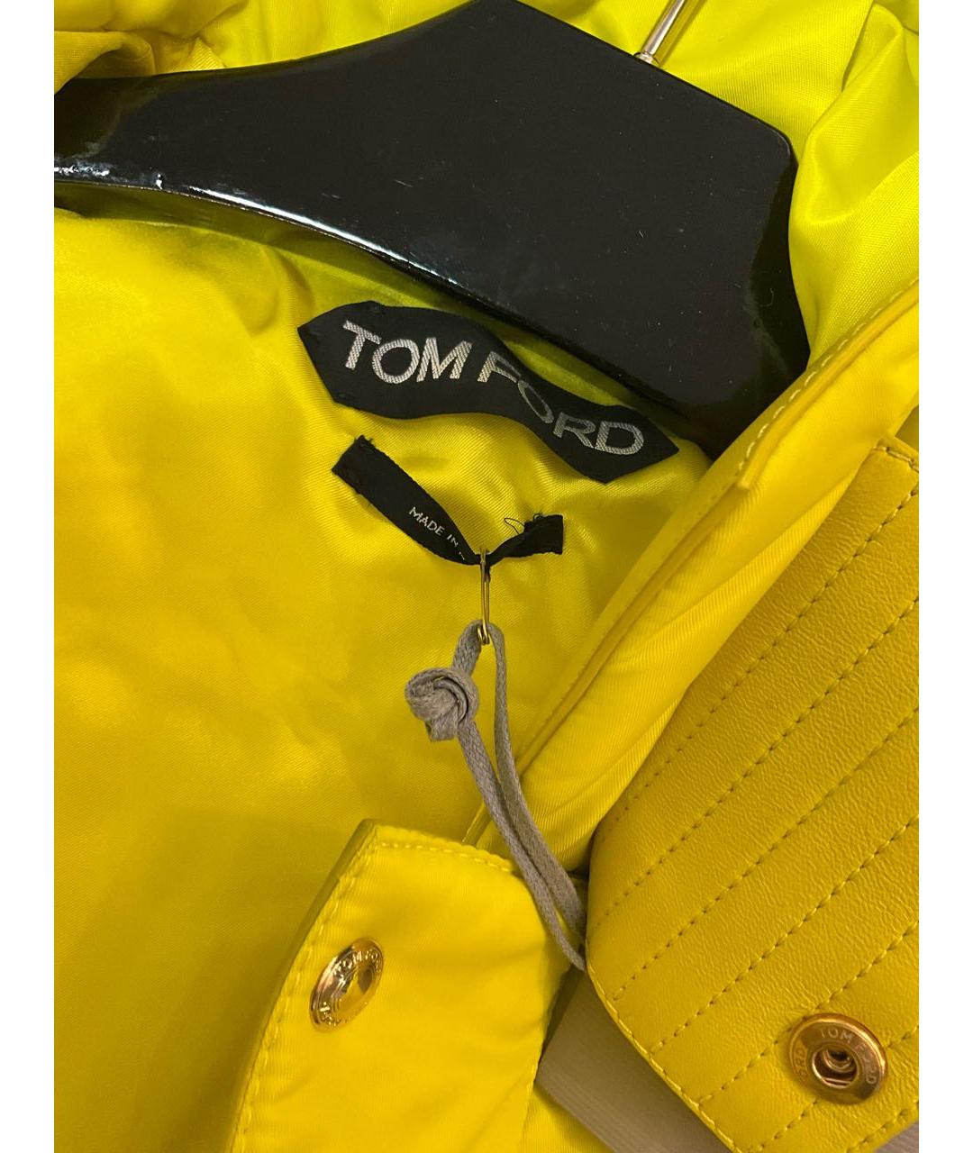 TOM FORD Желтый полиамидовый пуховик, фото 8