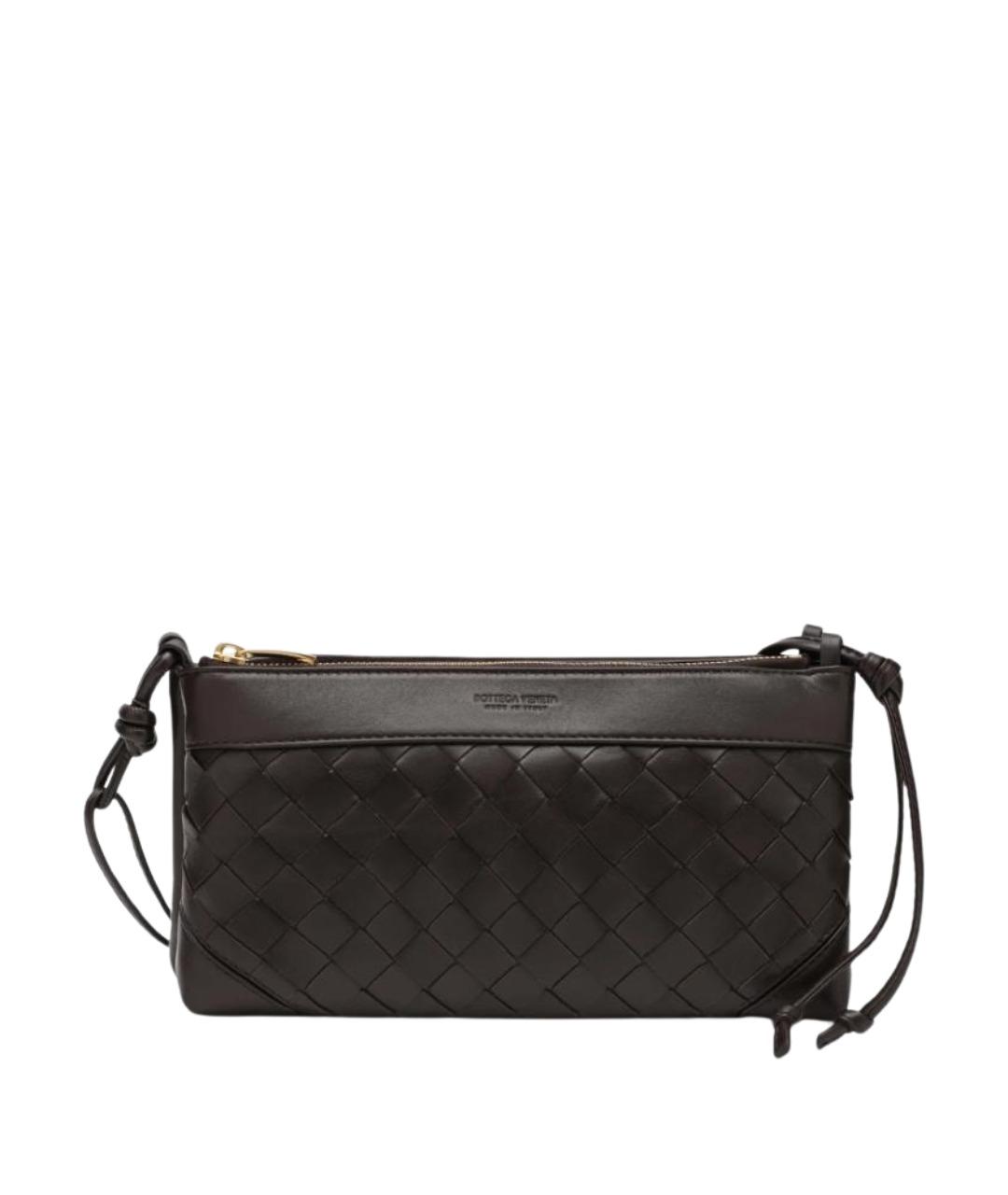 BOTTEGA VENETA Коричневая кожаная сумка через плечо, фото 1