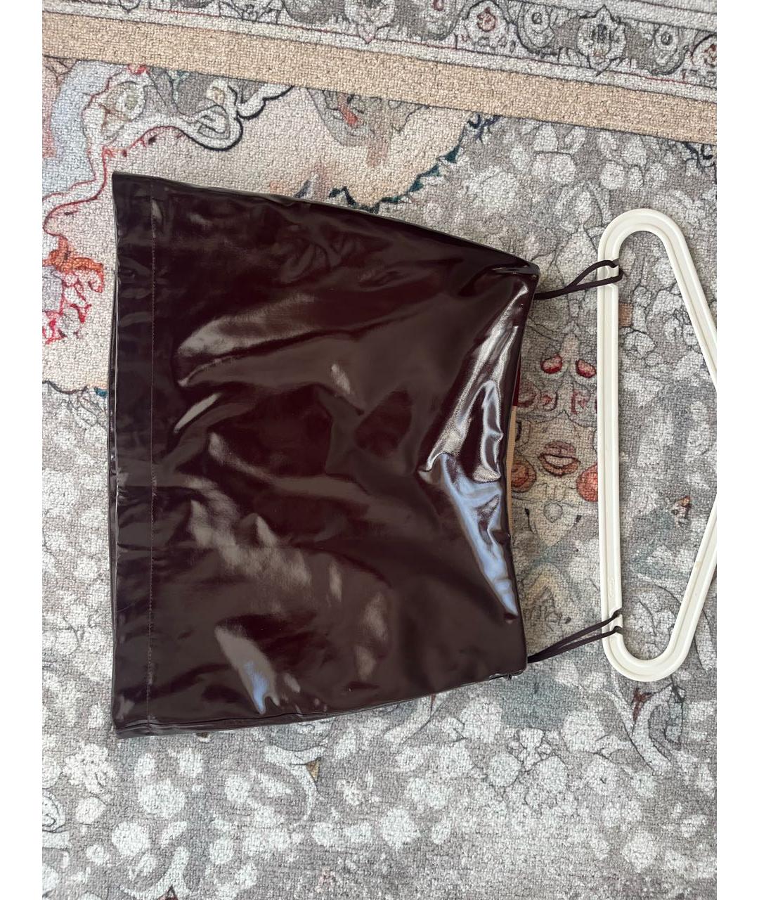 GUCCI Бордовая юбка мини, фото 6