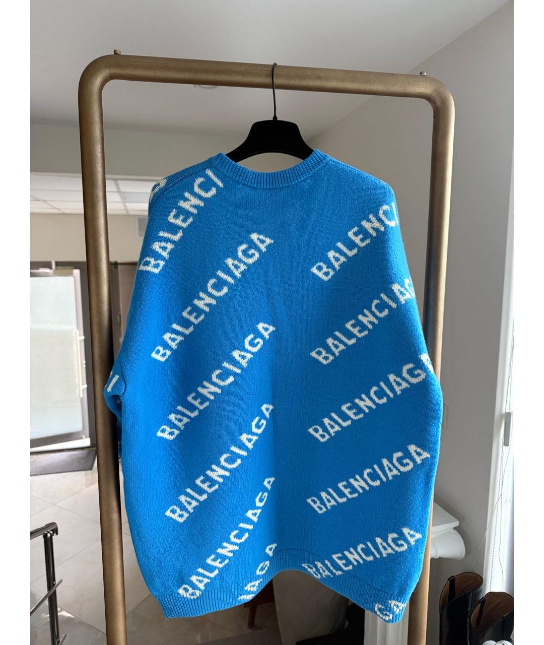 BALENCIAGA Голубой джемпер / свитер, фото 4
