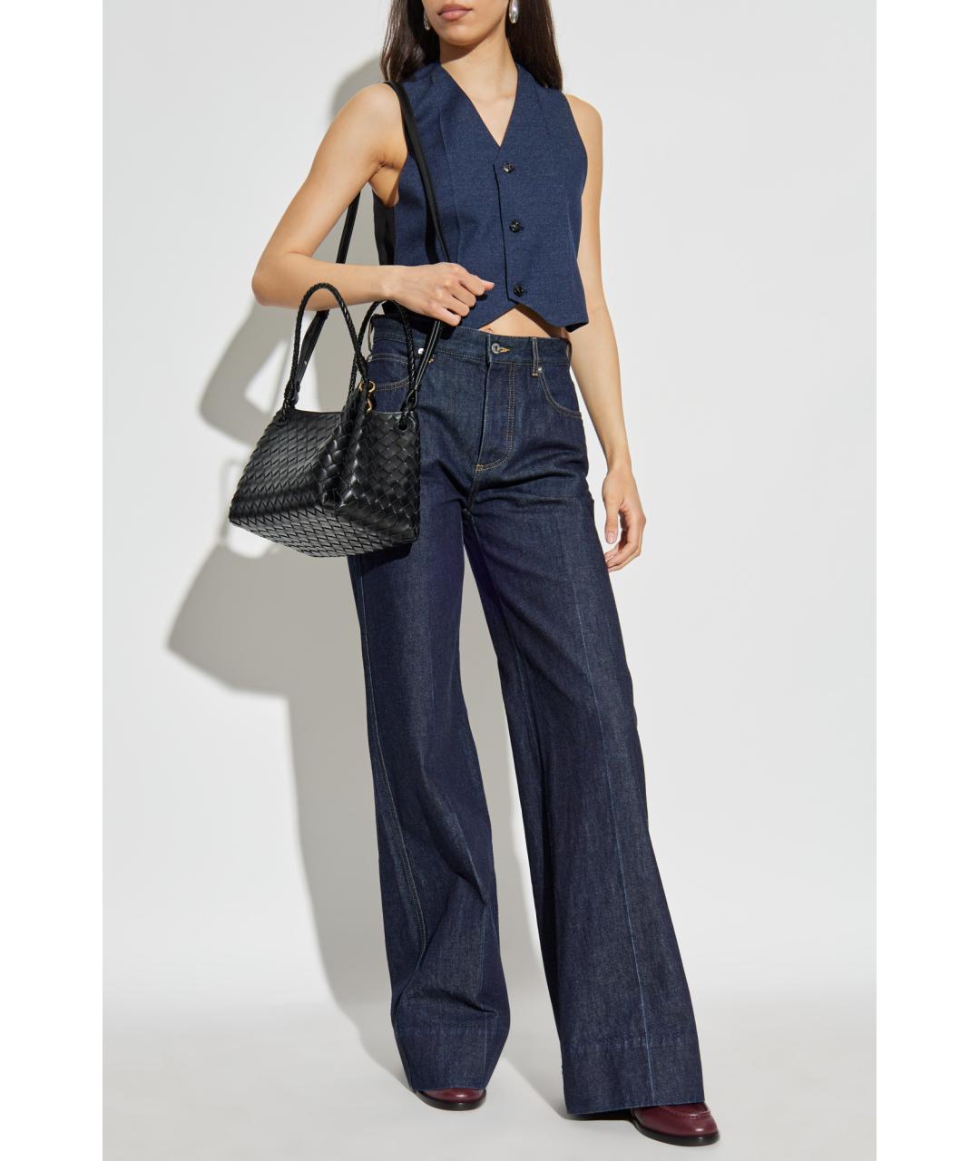 BOTTEGA VENETA Синий шерстяной жилет, фото 2