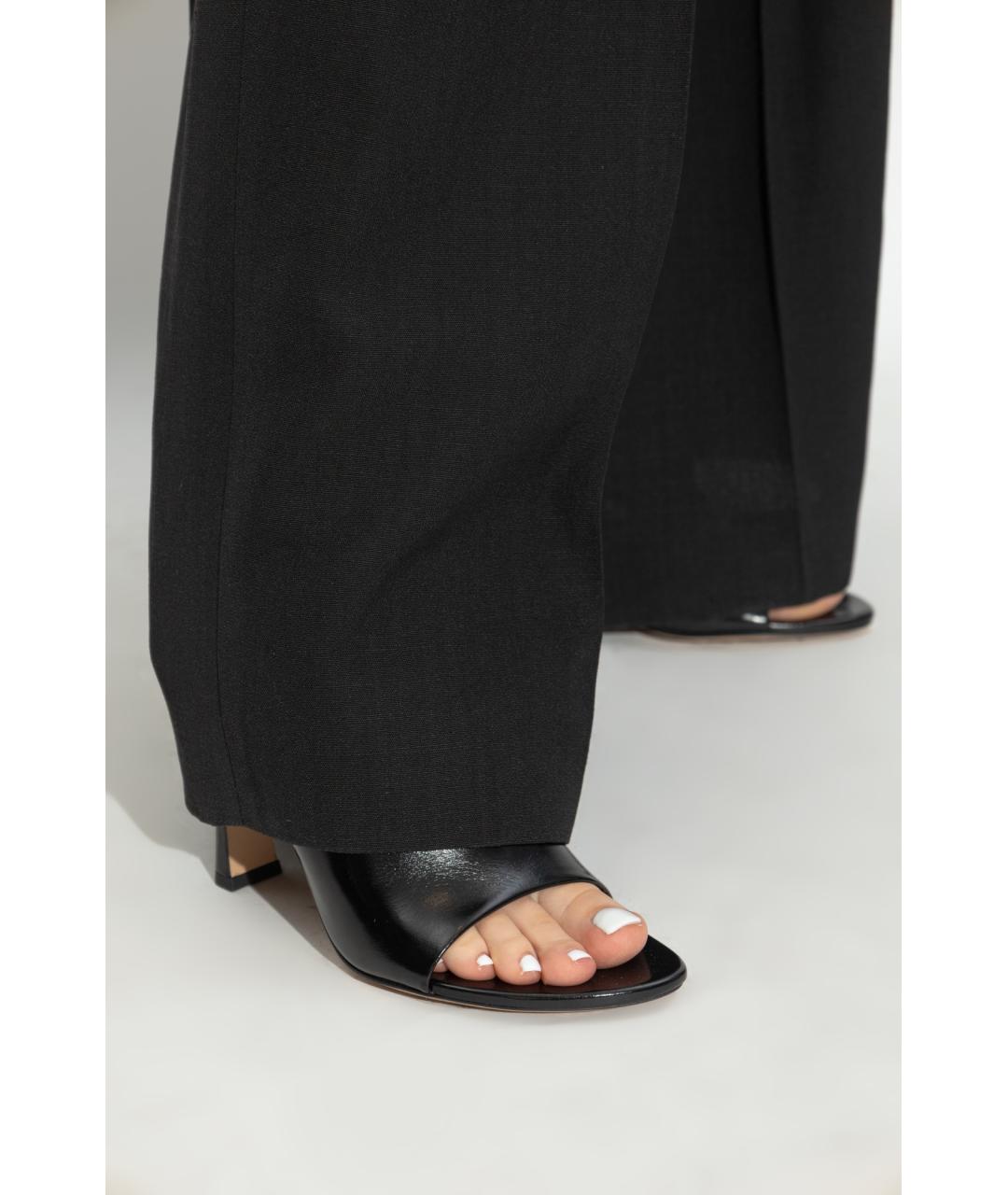 BOTTEGA VENETA Черные кожаные мюли, фото 2