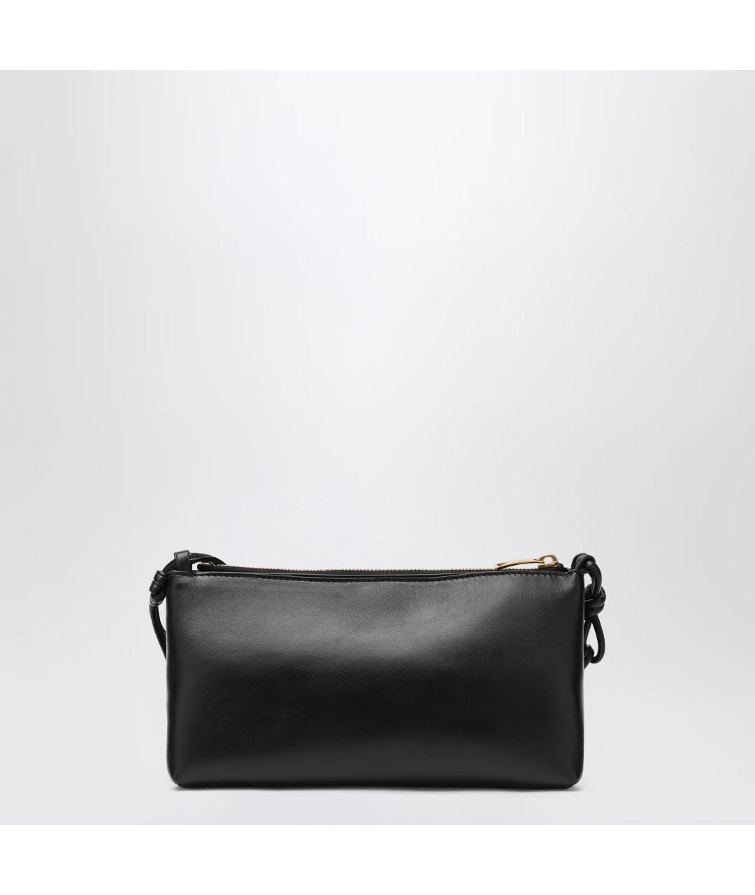 BOTTEGA VENETA Черная кожаная сумка через плечо, фото 3
