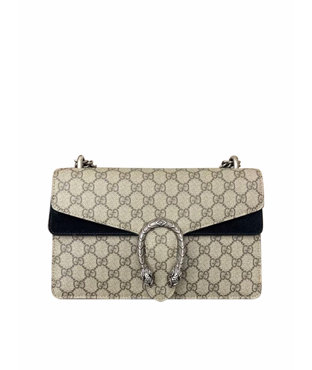 GUCCI Бежевая сумка через плечо из канвы, фото 1