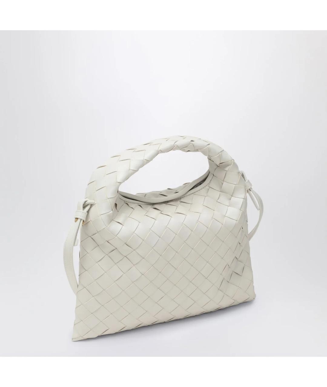 BOTTEGA VENETA Белая кожаная сумка через плечо, фото 2
