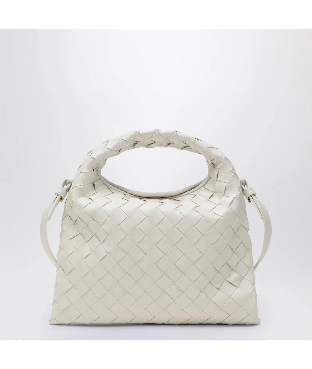 BOTTEGA VENETA Белая кожаная сумка через плечо, фото 6