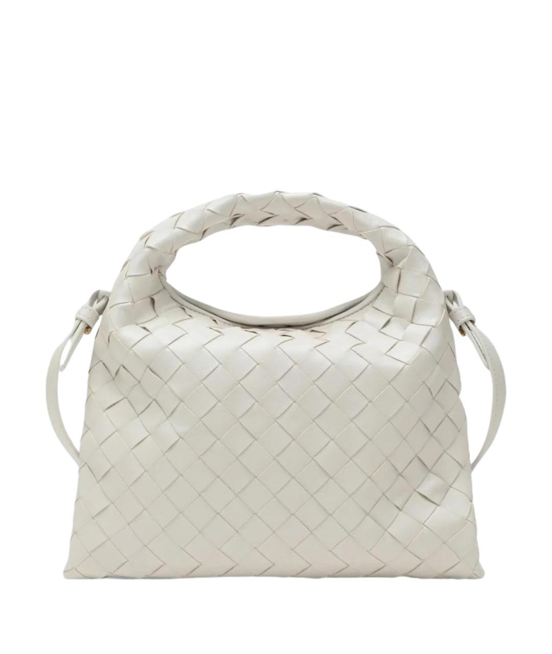 BOTTEGA VENETA Белая кожаная сумка через плечо, фото 1