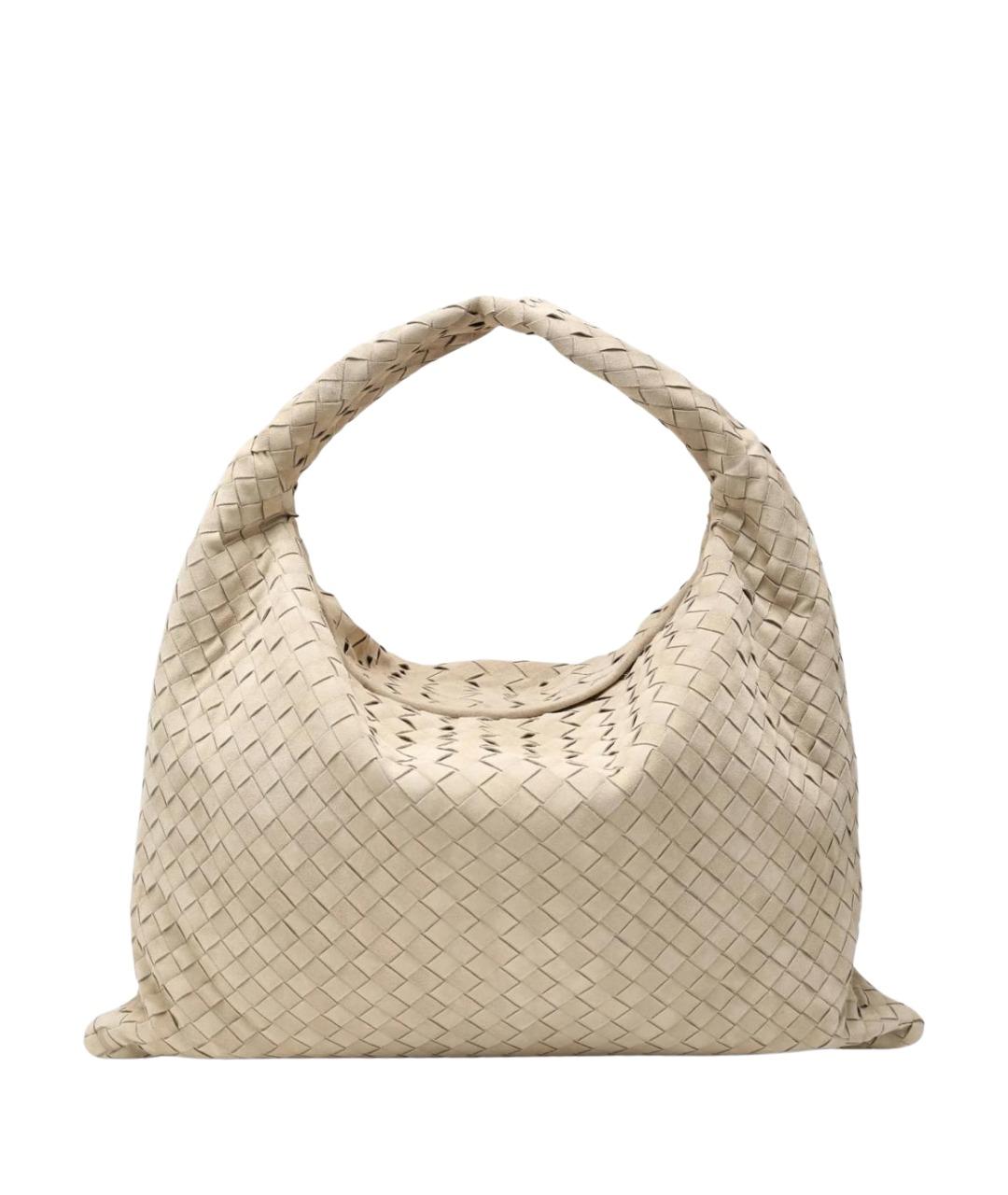 BOTTEGA VENETA Бежевая замшевая сумка через плечо, фото 1