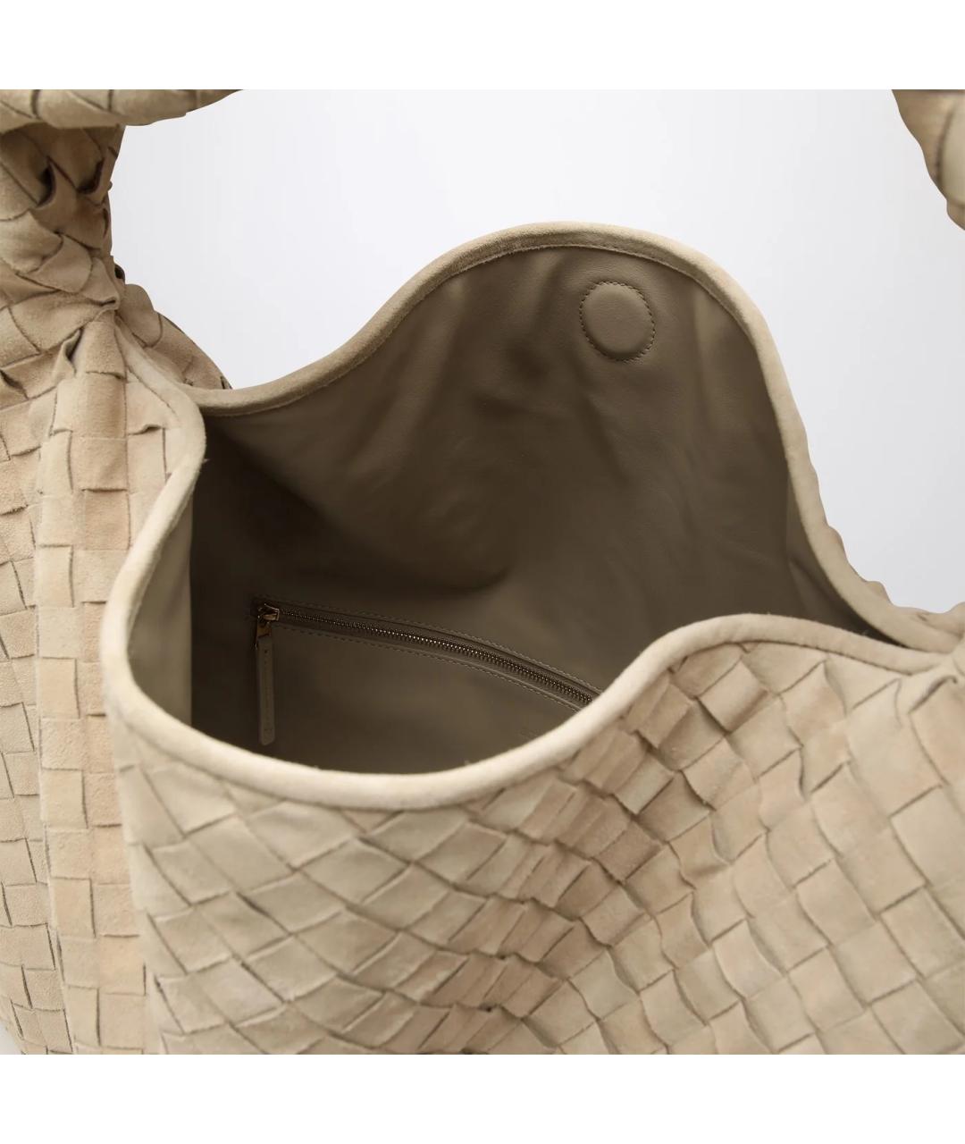 BOTTEGA VENETA Бежевая замшевая сумка через плечо, фото 4