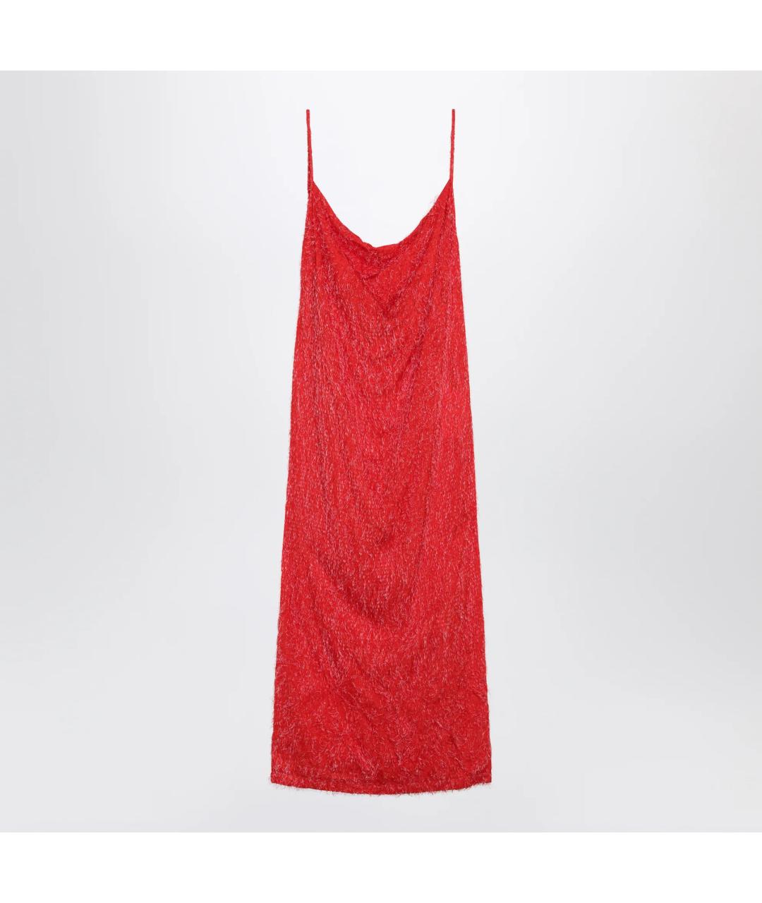 BOTTEGA VENETA Красное вискозное платье, фото 3
