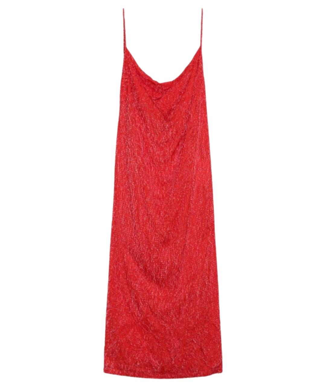 BOTTEGA VENETA Красное вискозное платье, фото 1
