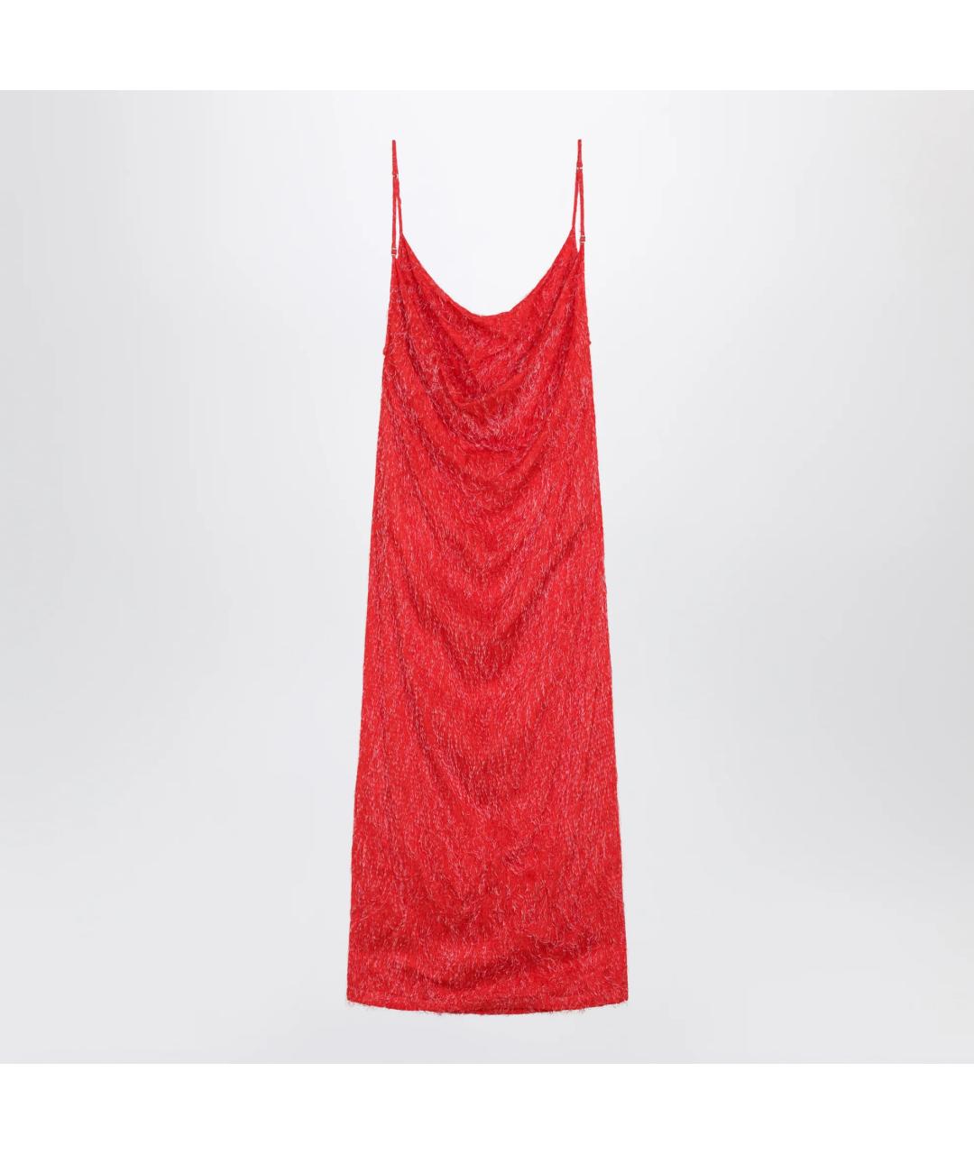 BOTTEGA VENETA Красное вискозное платье, фото 2