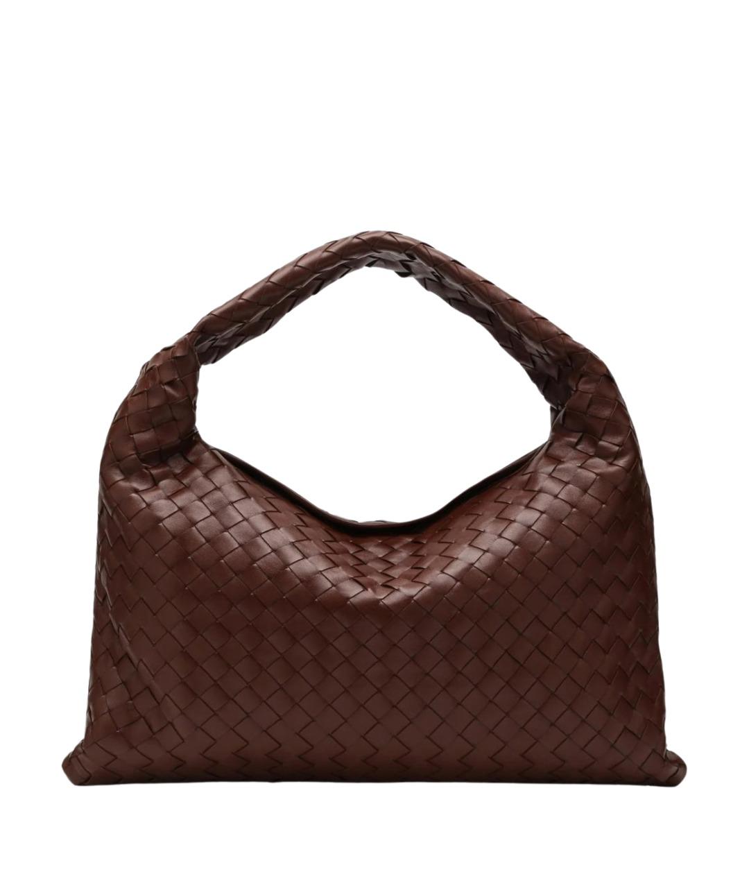 BOTTEGA VENETA Коричневая кожаная сумка через плечо, фото 1