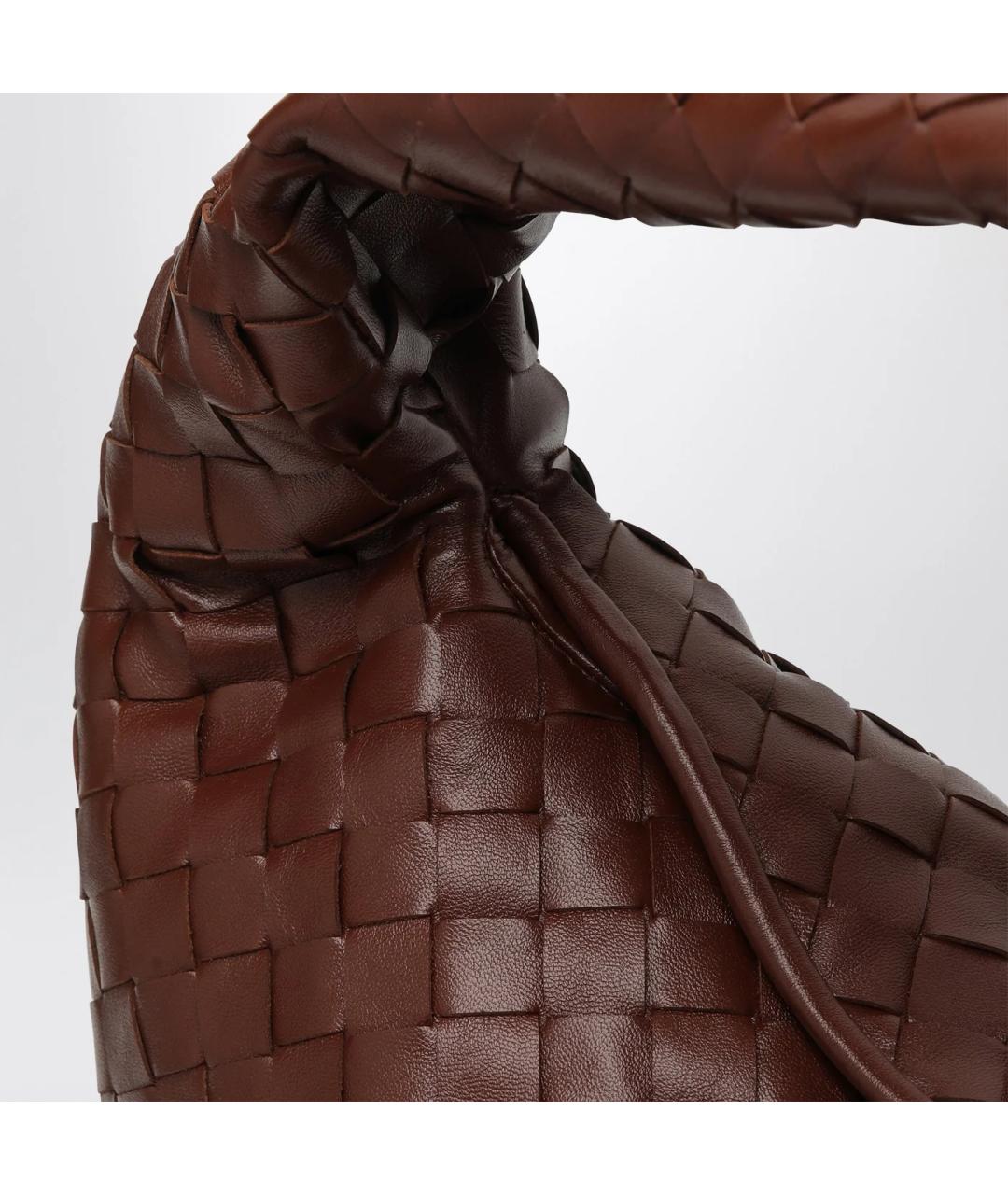 BOTTEGA VENETA Коричневая кожаная сумка через плечо, фото 5