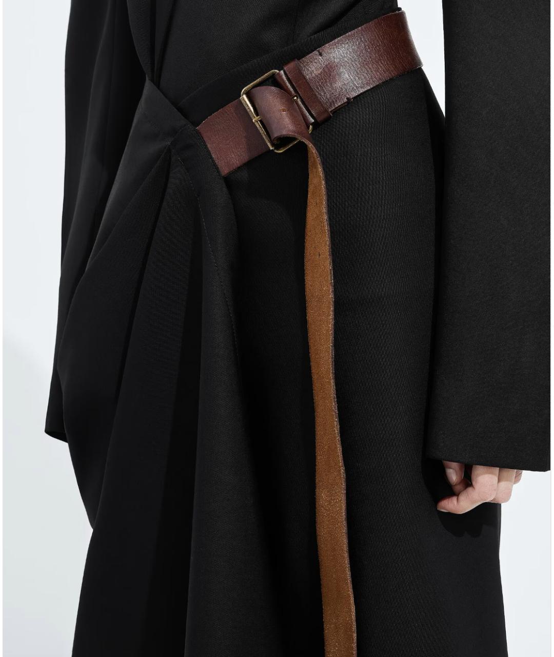 BOTTEGA VENETA Черная шерстяная юбка миди, фото 5