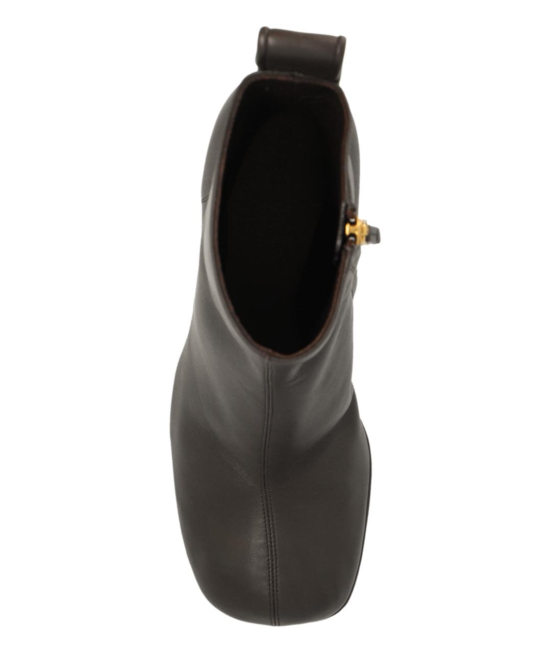 BOTTEGA VENETA Коричневые кожаные ботильоны, фото 6