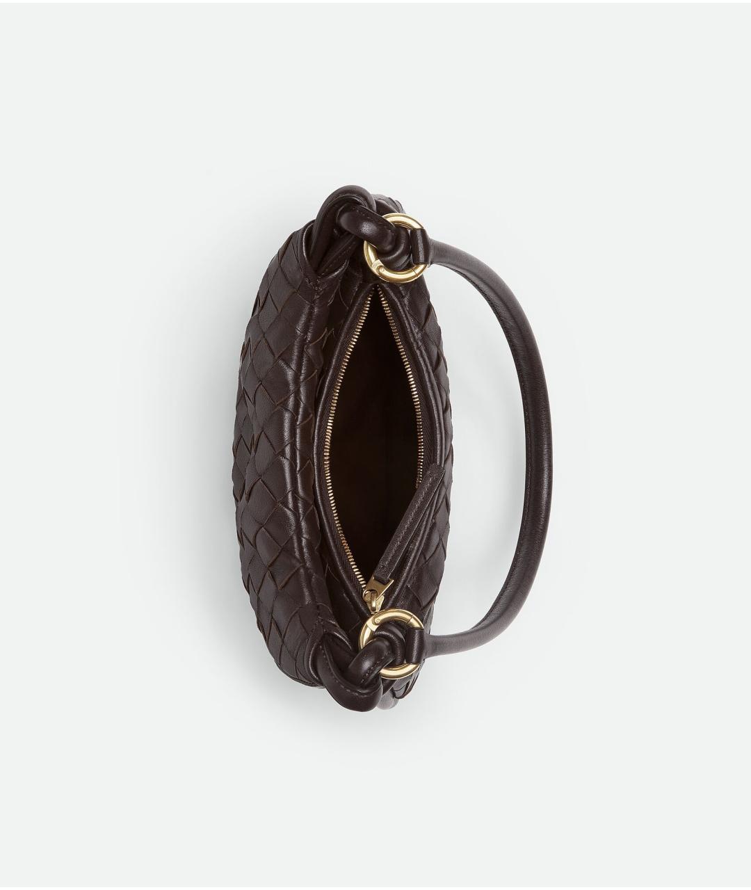 BOTTEGA VENETA Коричневая кожаная сумка через плечо, фото 6