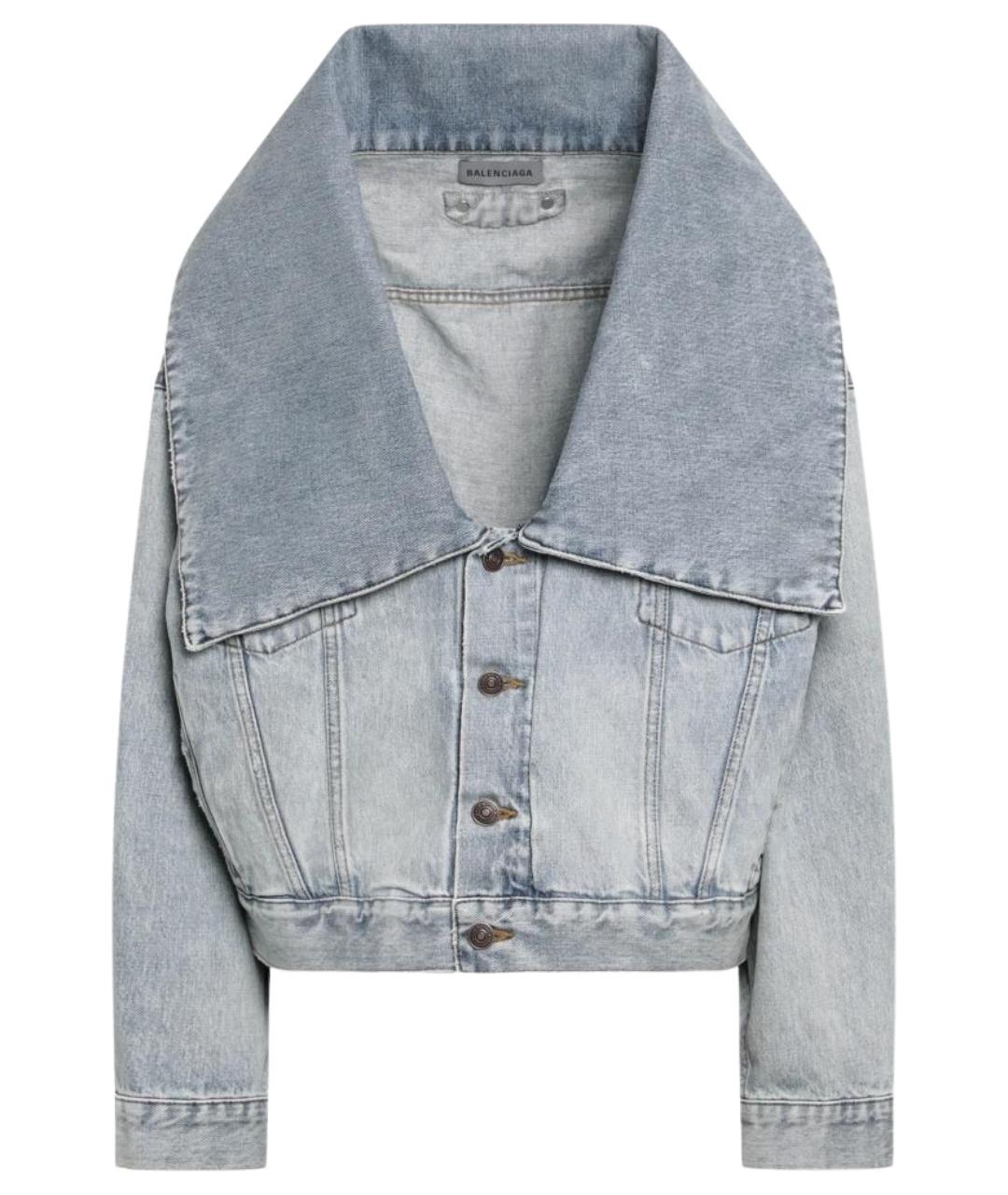 BALENCIAGA Голубая деним куртка, фото 1