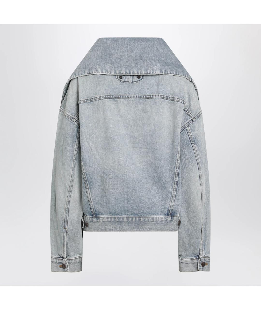 BALENCIAGA Голубая деним куртка, фото 2