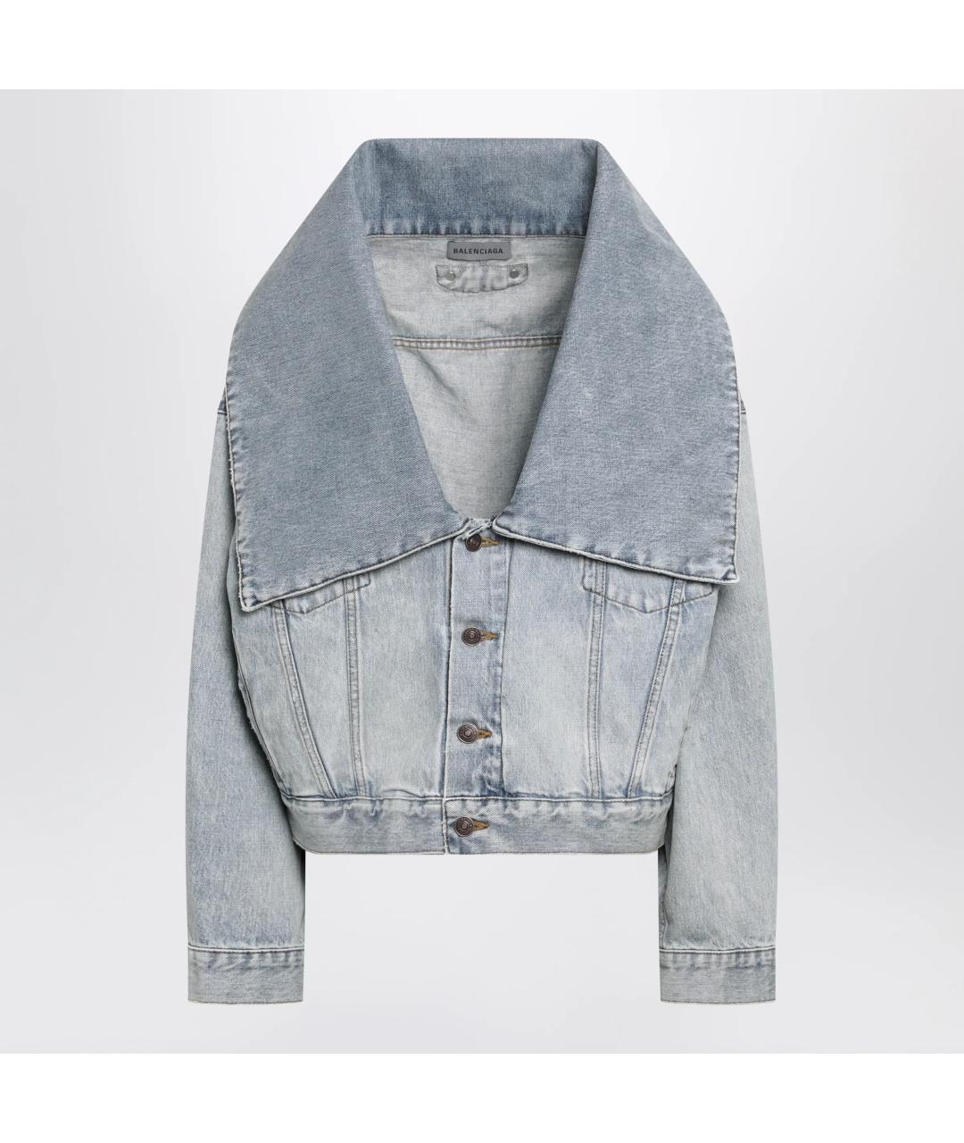 BALENCIAGA Голубая деним куртка, фото 3