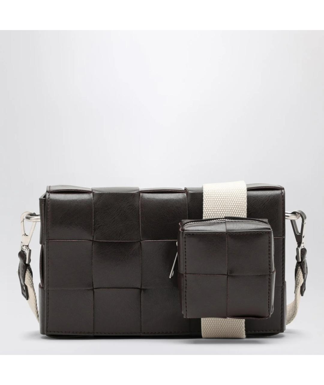 BOTTEGA VENETA Коричневая кожаная сумка на плечо, фото 6