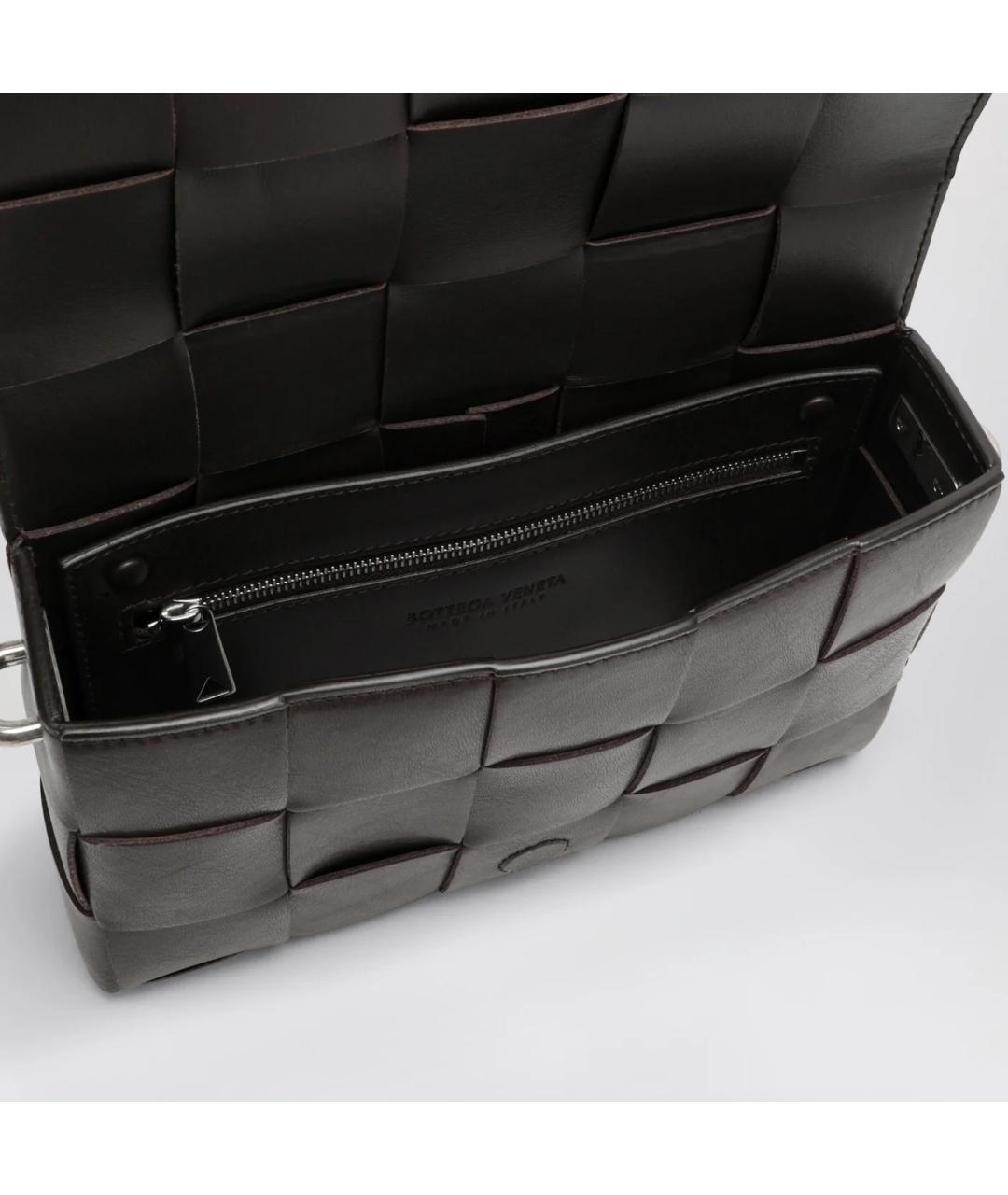 BOTTEGA VENETA Коричневая кожаная сумка на плечо, фото 4
