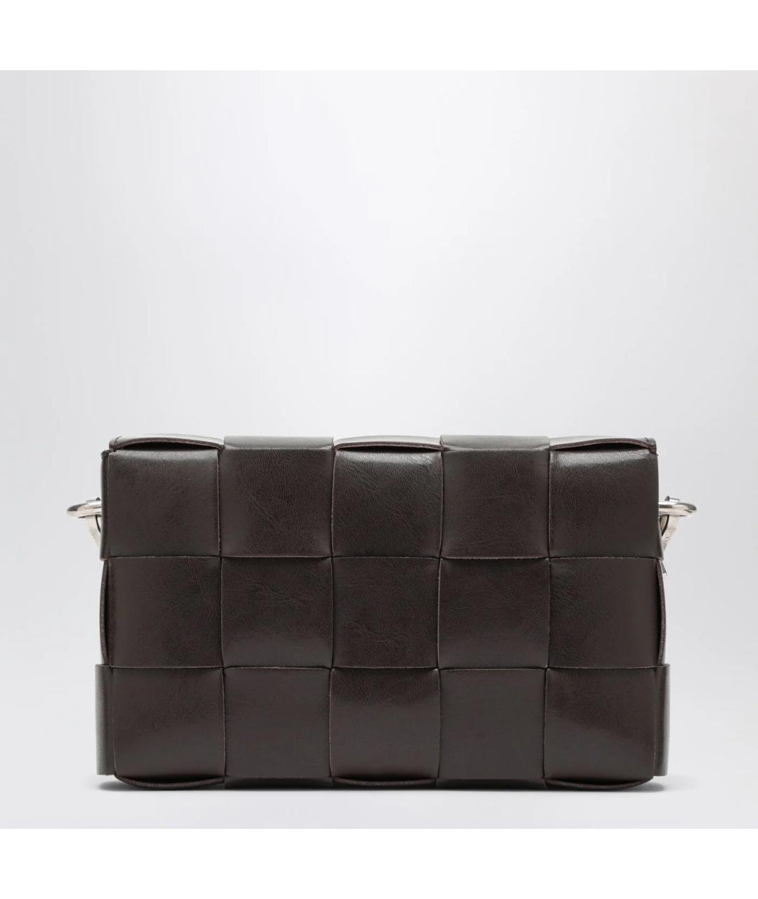 BOTTEGA VENETA Коричневая кожаная сумка на плечо, фото 3